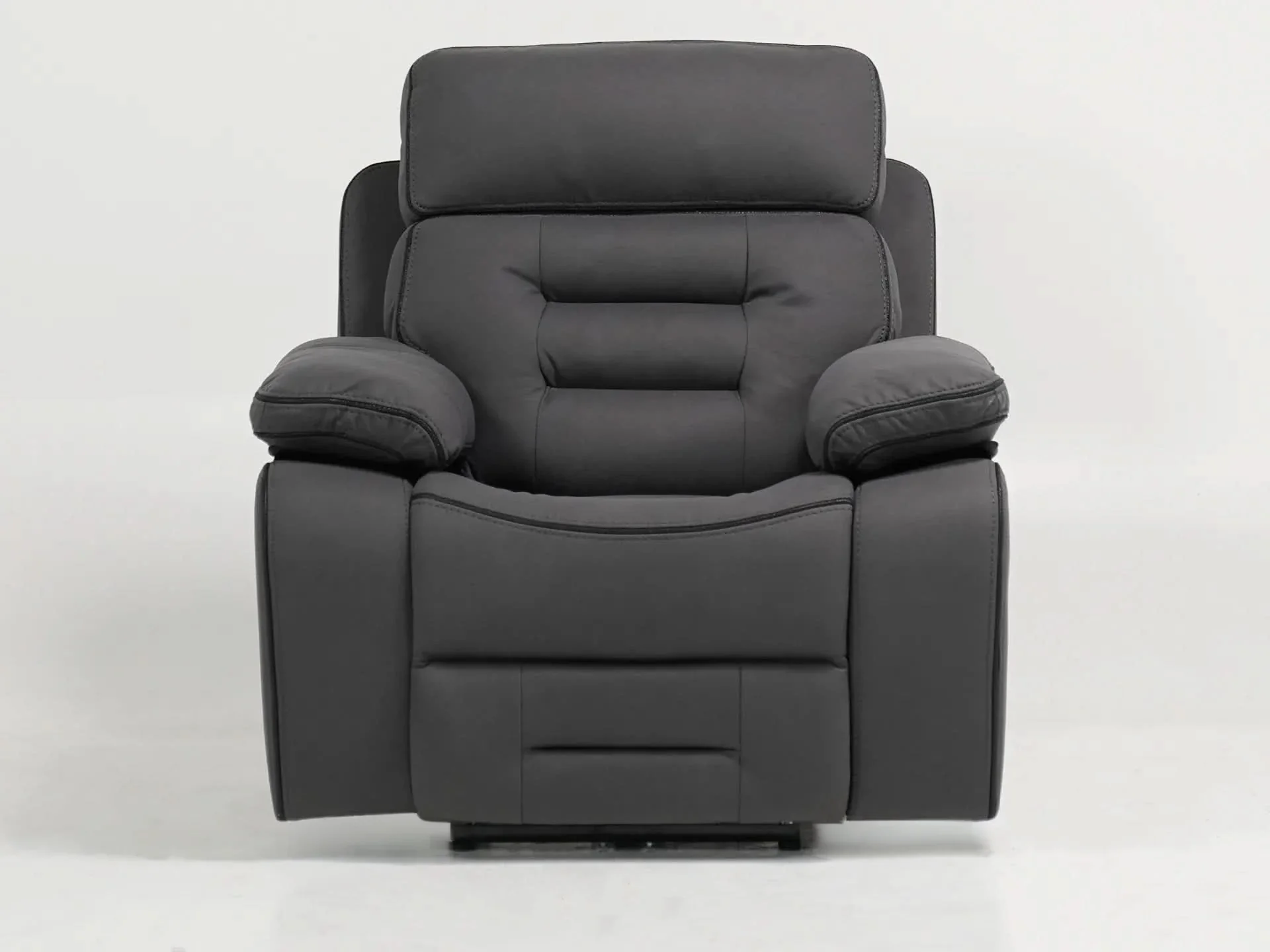 1 Seater Grey Fabric Electric Recliner Cinema Chair | Hi-Tech Armchair With Vibration Massage, Power Headrest, USB Charging & Storage | Tuscany | The Sofa Shop - Image 10