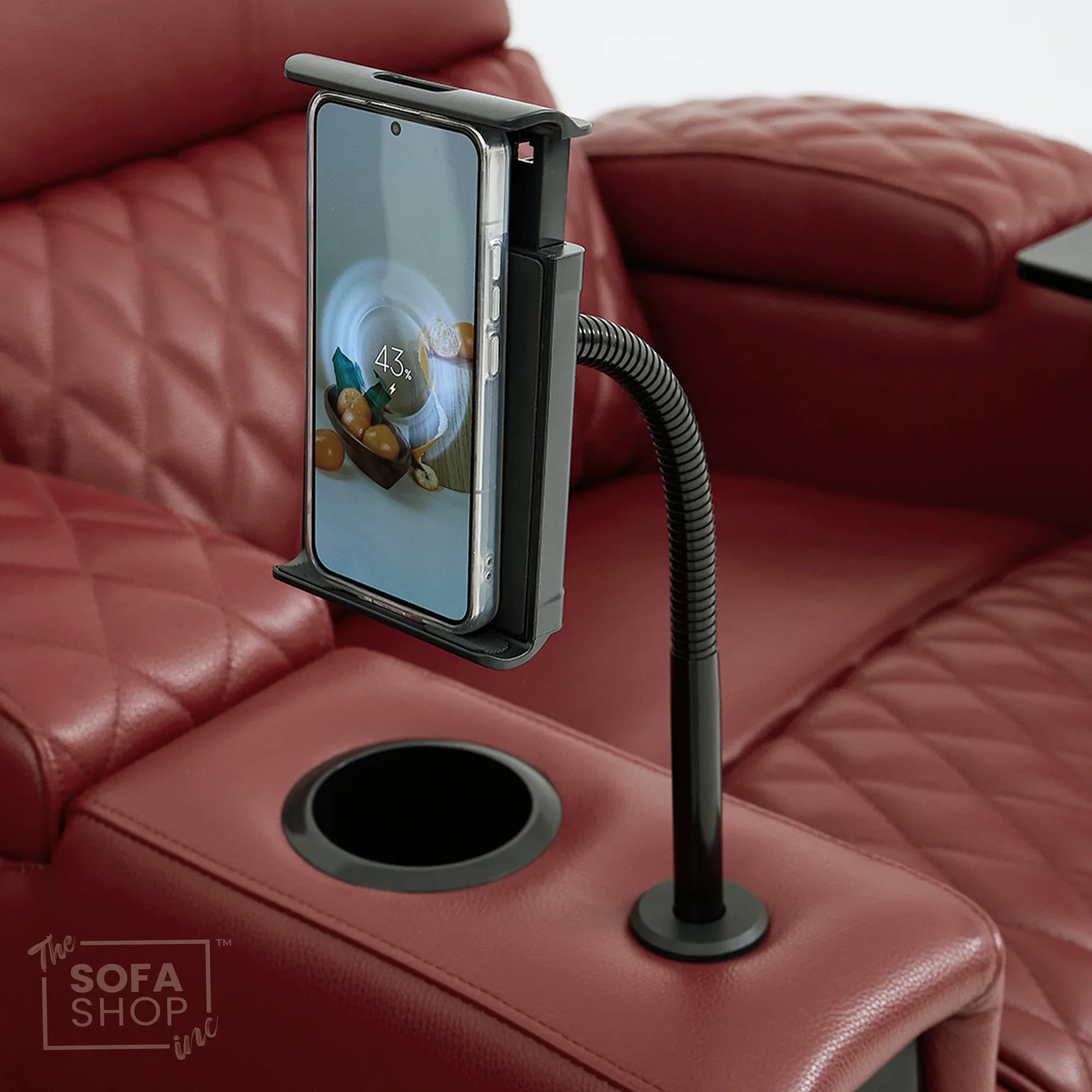 1 Seat Real Leather Electric Recliner Chair Home Cinema Sofa In Red with Massage, LED Cup Holders  & Low Heated Lumbar | Assisi - Image 15