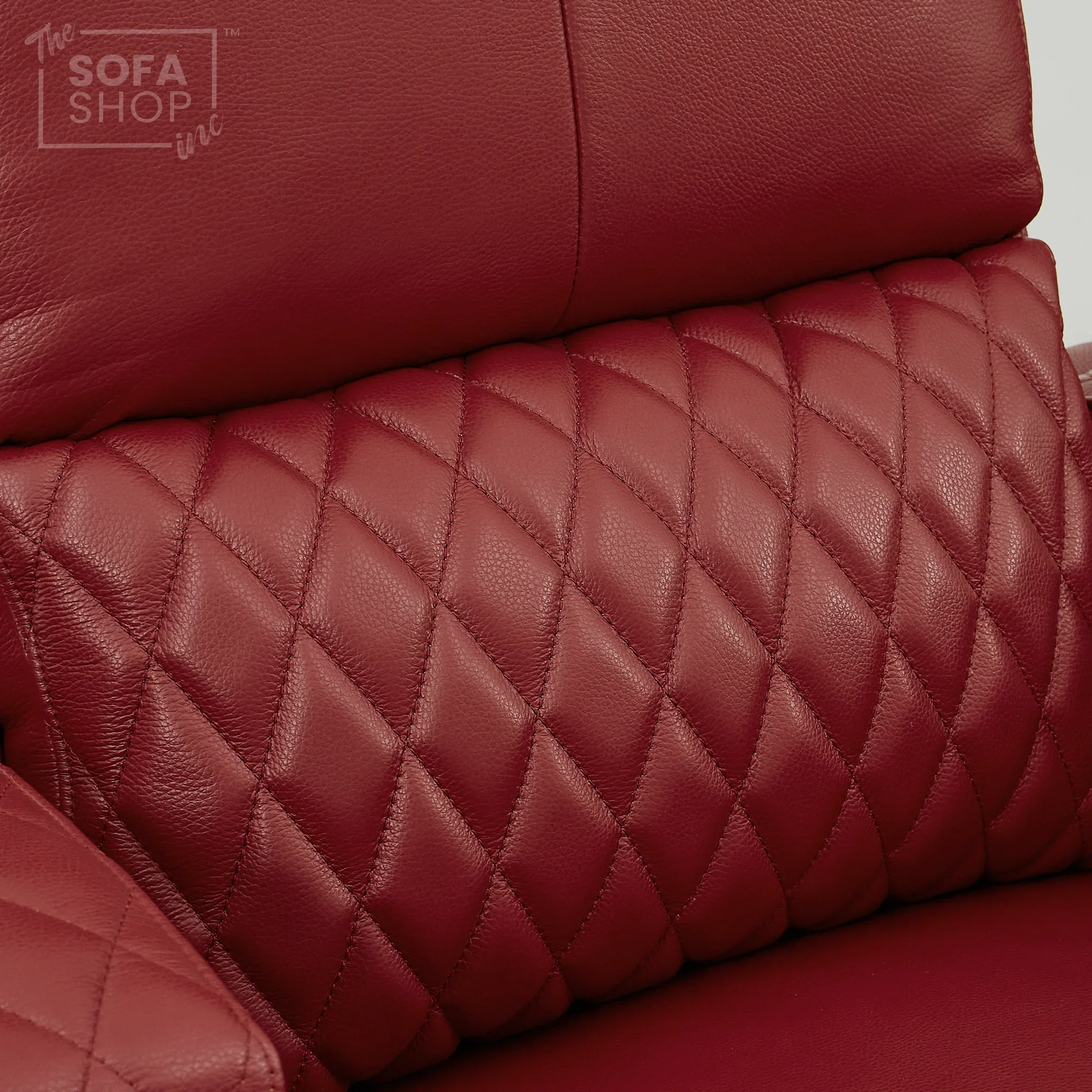 1 Seat Real Leather Electric Recliner Chair Home Cinema Sofa In Red with Massage, LED Cup Holders  & Low Heated Lumbar | Assisi - Image 8