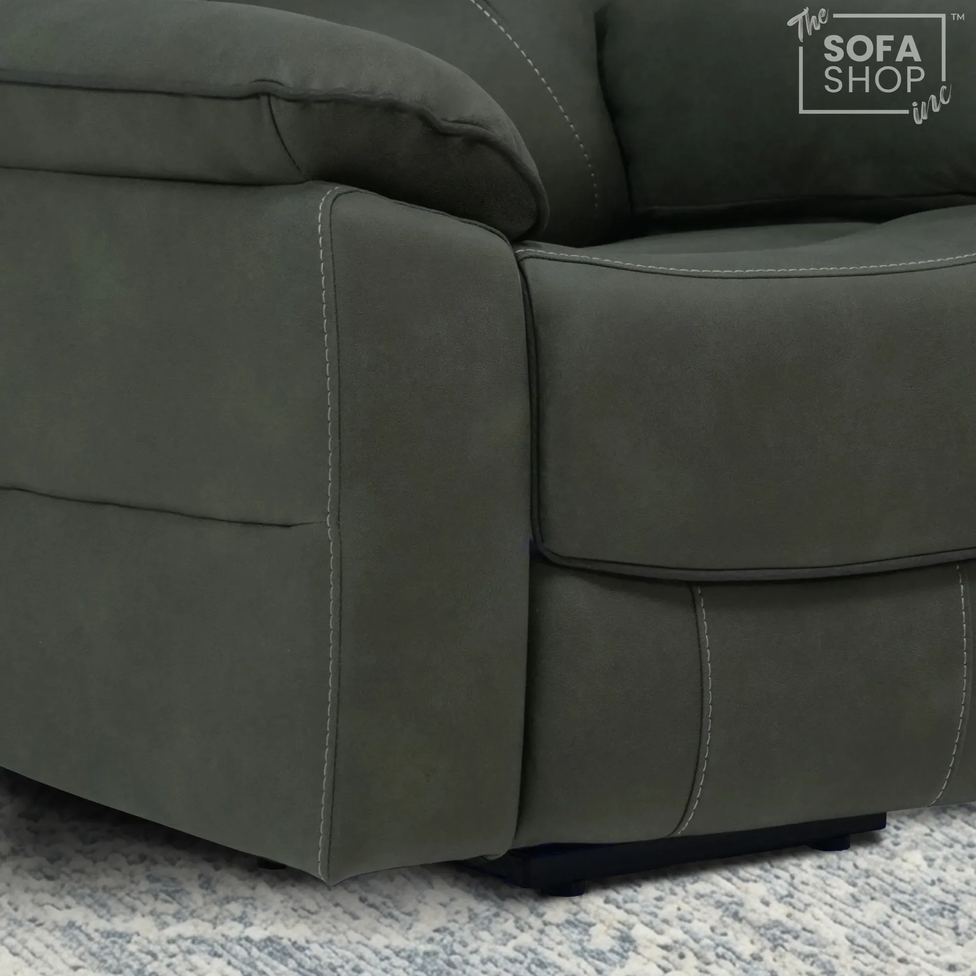 1 Seater Electric Dual Lift Riser Chair In Green Fabric | Hi-Tech Recliner Riser With Massage + Heating Comfort + Power Headrest + LED Light + USB-C | Florence | The Sofa Shop - Image 15