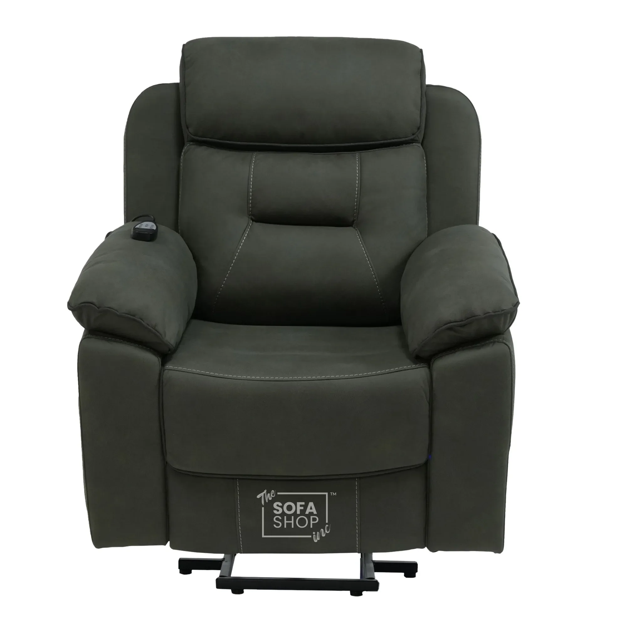 1 Seater Electric Dual Lift Riser Chair In Green Fabric | Hi-Tech Recliner Riser With Massage + Heating Comfort + Power Headrest + LED Light + USB-C | Florence | The Sofa Shop - Image 21