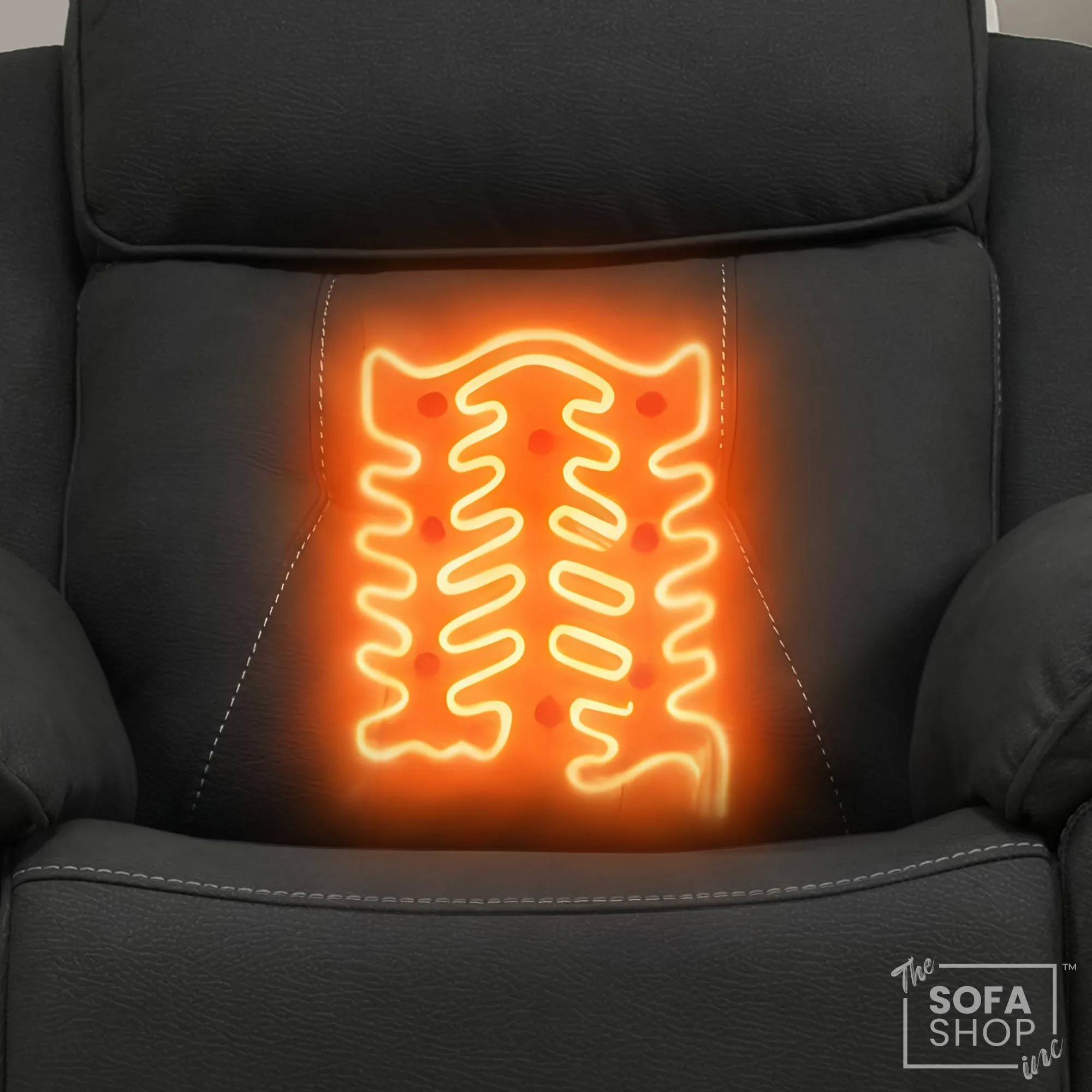 Electric Riser Recliner Chair in Charcoal Grey Fabric | Dual Motor Rise & Recline Armchair with Massage, Heat & Power Headrest | Mobility Chair for Elderly | Florence | The Sofa Shop - Image 13