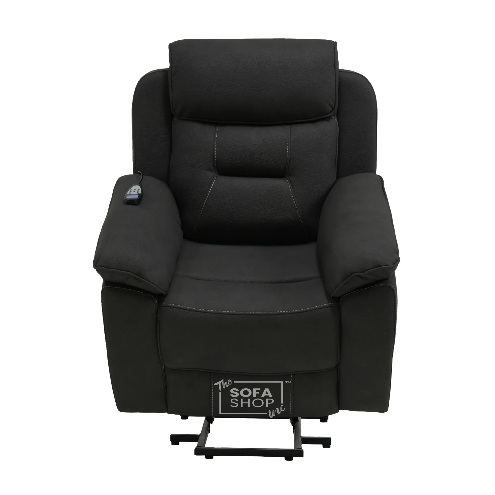 Electric Riser Recliner Chair in Charcoal Grey Fabric | Dual Motor Rise & Recline Armchair with Massage, Heat & Power Headrest | Mobility Chair for Elderly | Florence | The Sofa Shop - Image 21