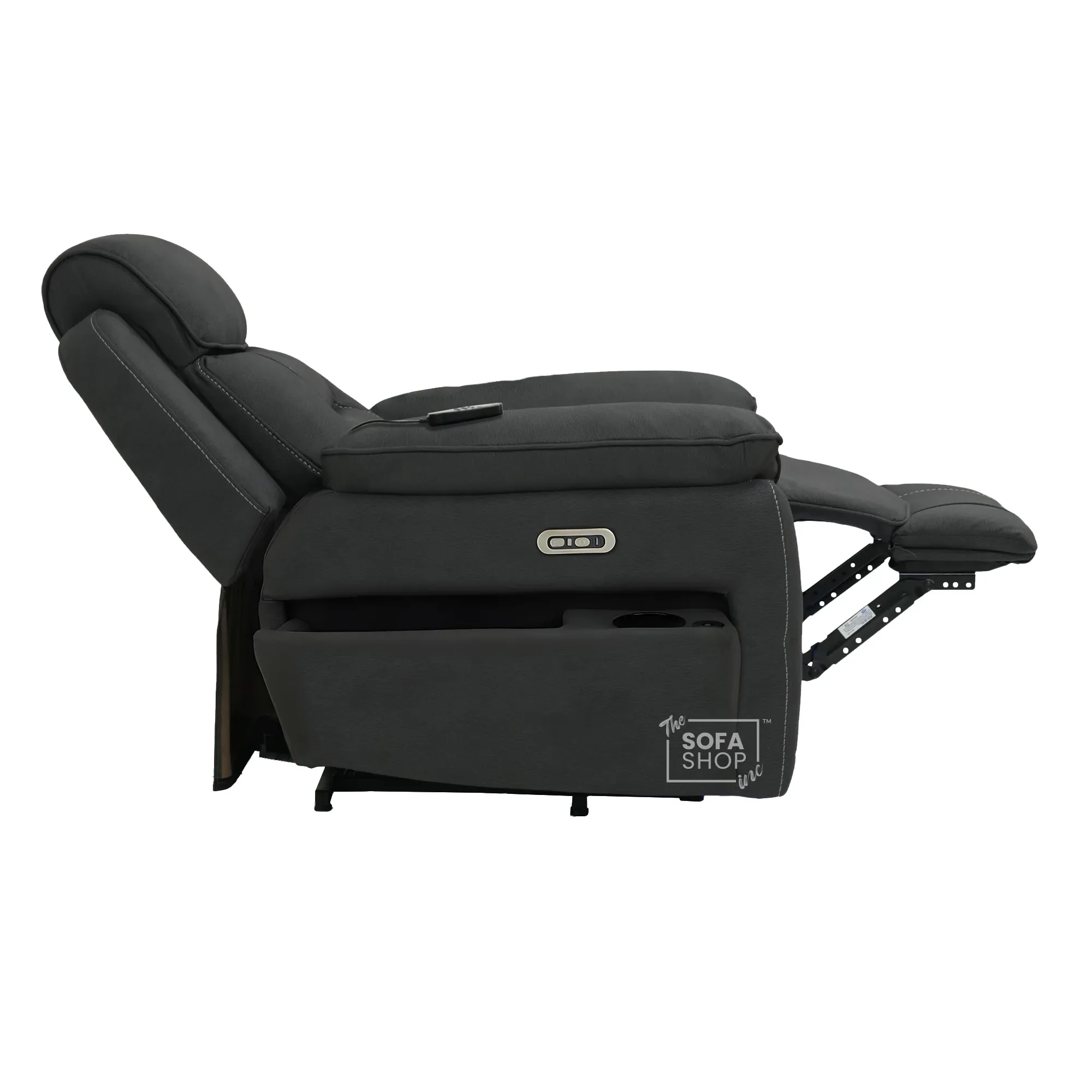 Electric Riser Recliner Chair in Charcoal Grey Fabric | Dual Motor Rise & Recline Armchair with Massage, Heat & Power Headrest | Mobility Chair for Elderly | Florence | The Sofa Shop - Image 25