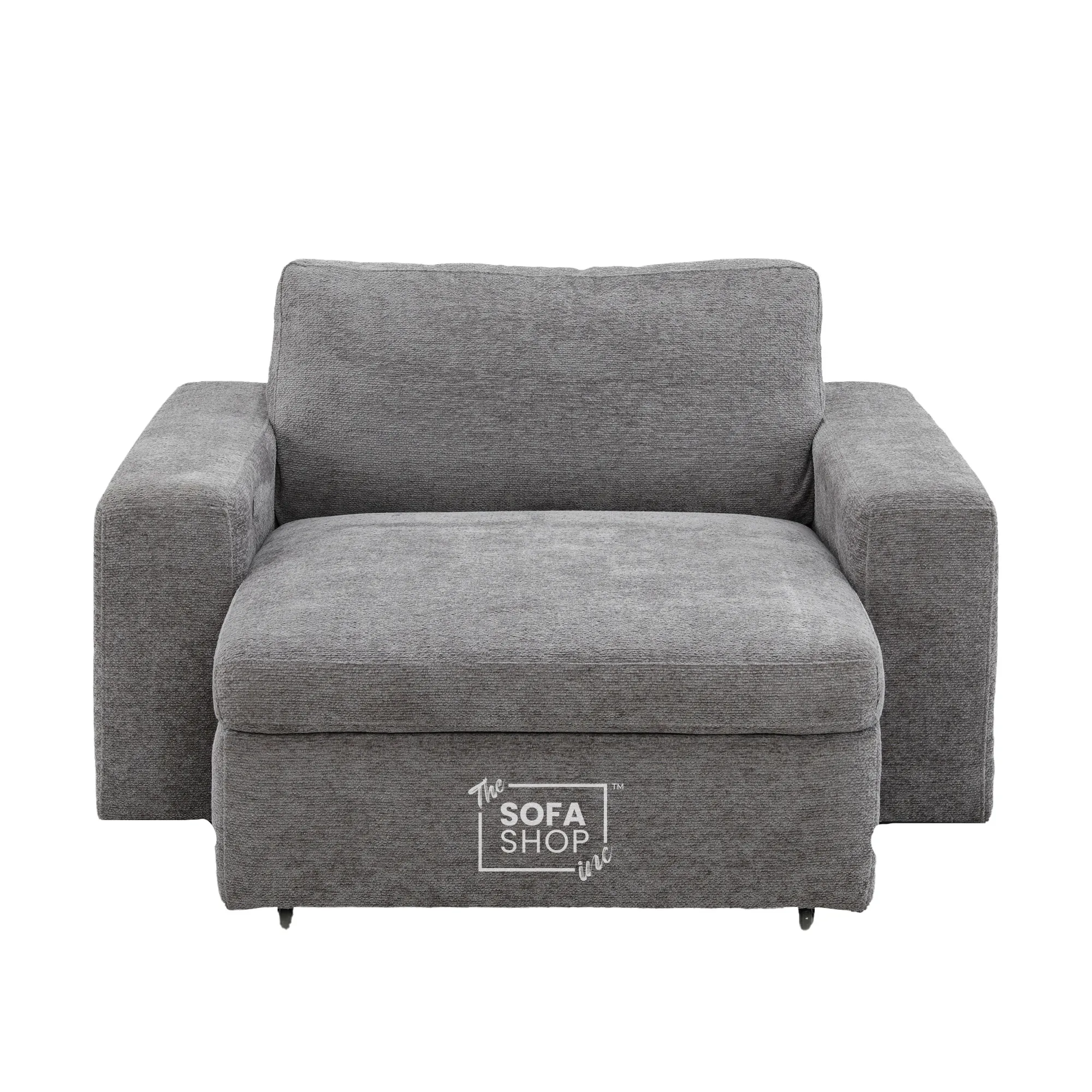 Power Sliding Sofa & Sofa Bed In One | 1 Seater Electric Extendable Chair | USB+C Charging & Grey Chenille Fabric | Home Cinema Seating | Palma | The Sofa Shop - Image 12