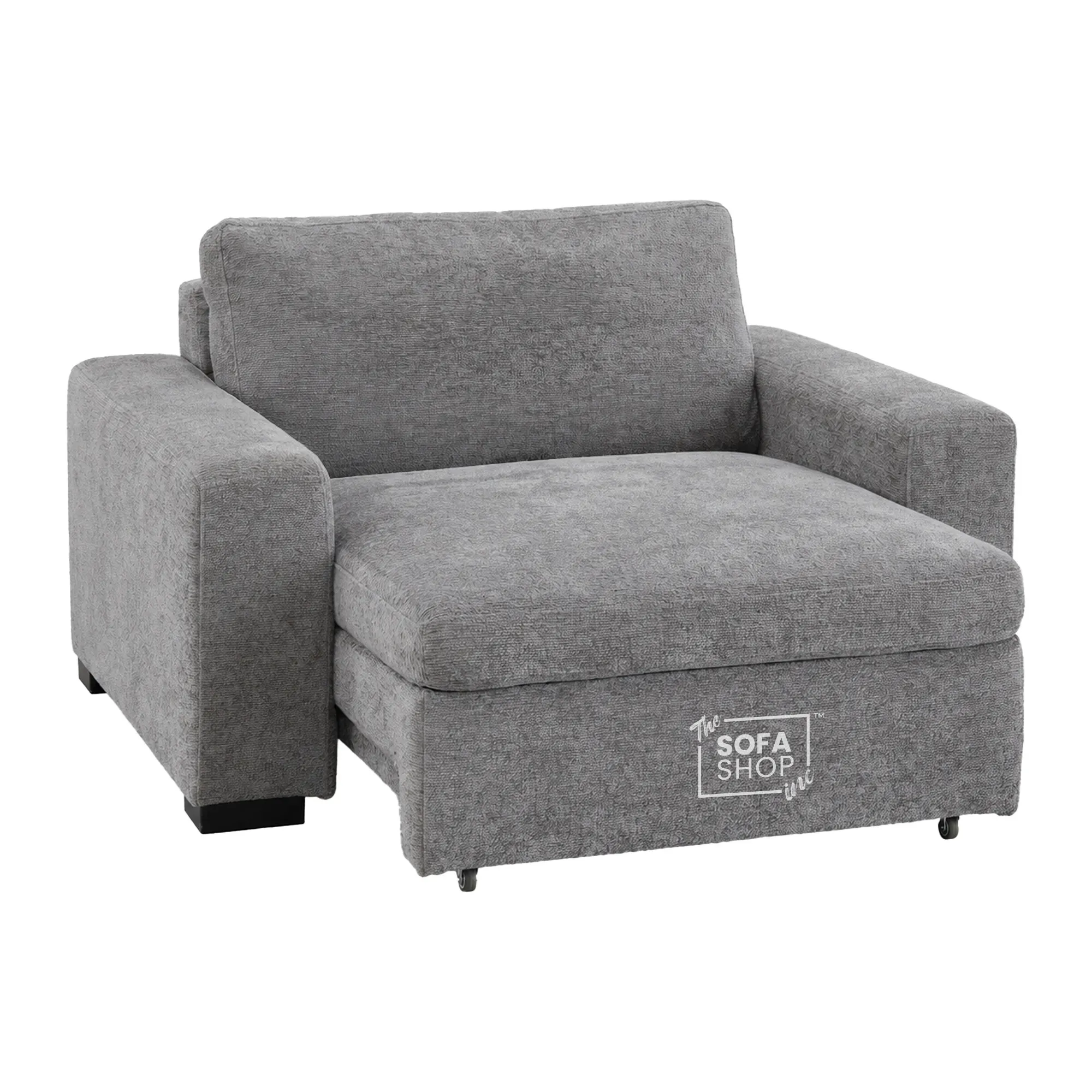 Power Sliding Sofa & Sofa Bed In One | 1 Seater Electric Extendable Chair | USB+C Charging & Grey Chenille Fabric | Home Cinema Seating | Palma | The Sofa Shop - Image 13