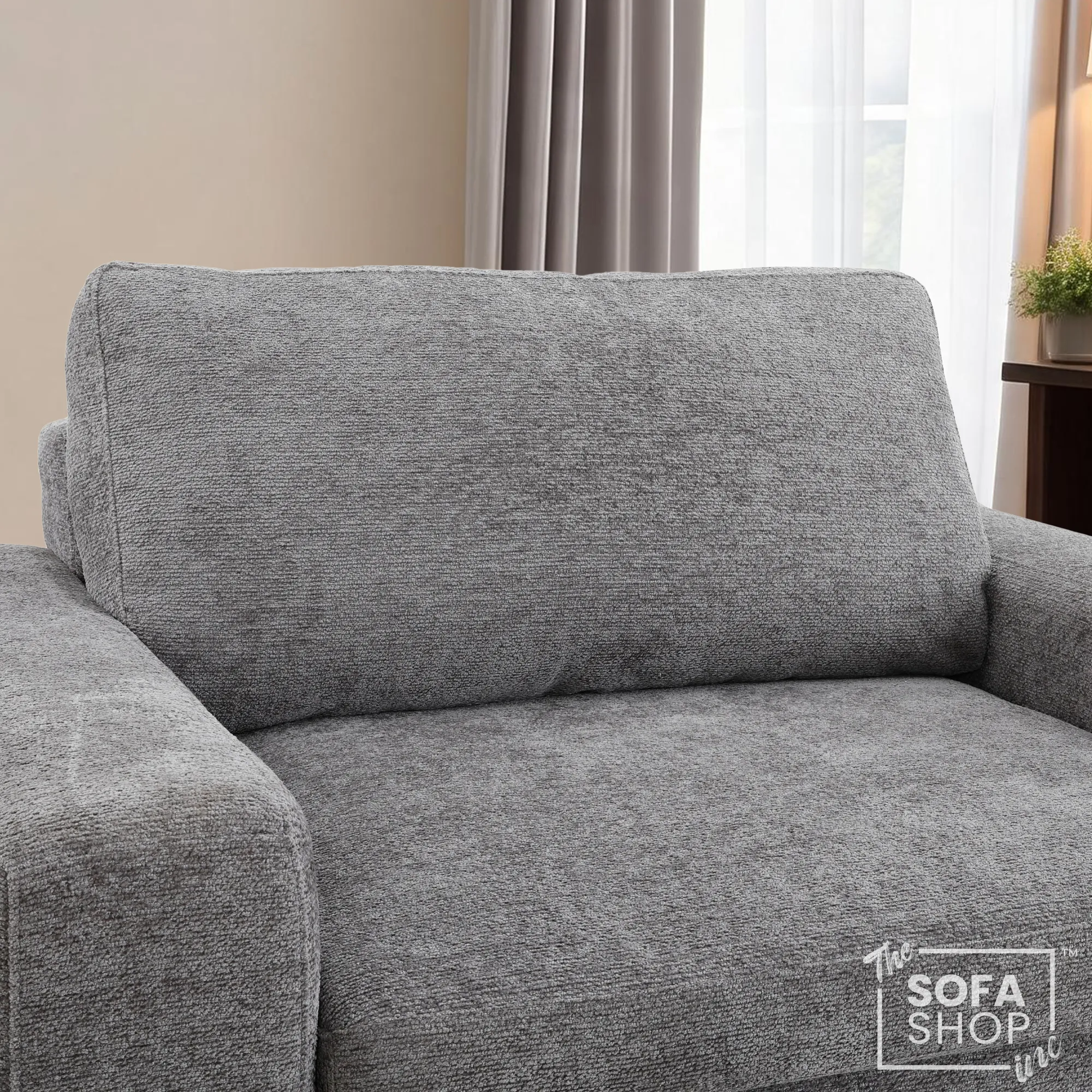 Power Sliding Sofa & Sofa Bed In One | 1 Seater Electric Extendable Chair | USB+C Charging & Grey Chenille Fabric | Home Cinema Seating | Palma | The Sofa Shop - Image 8