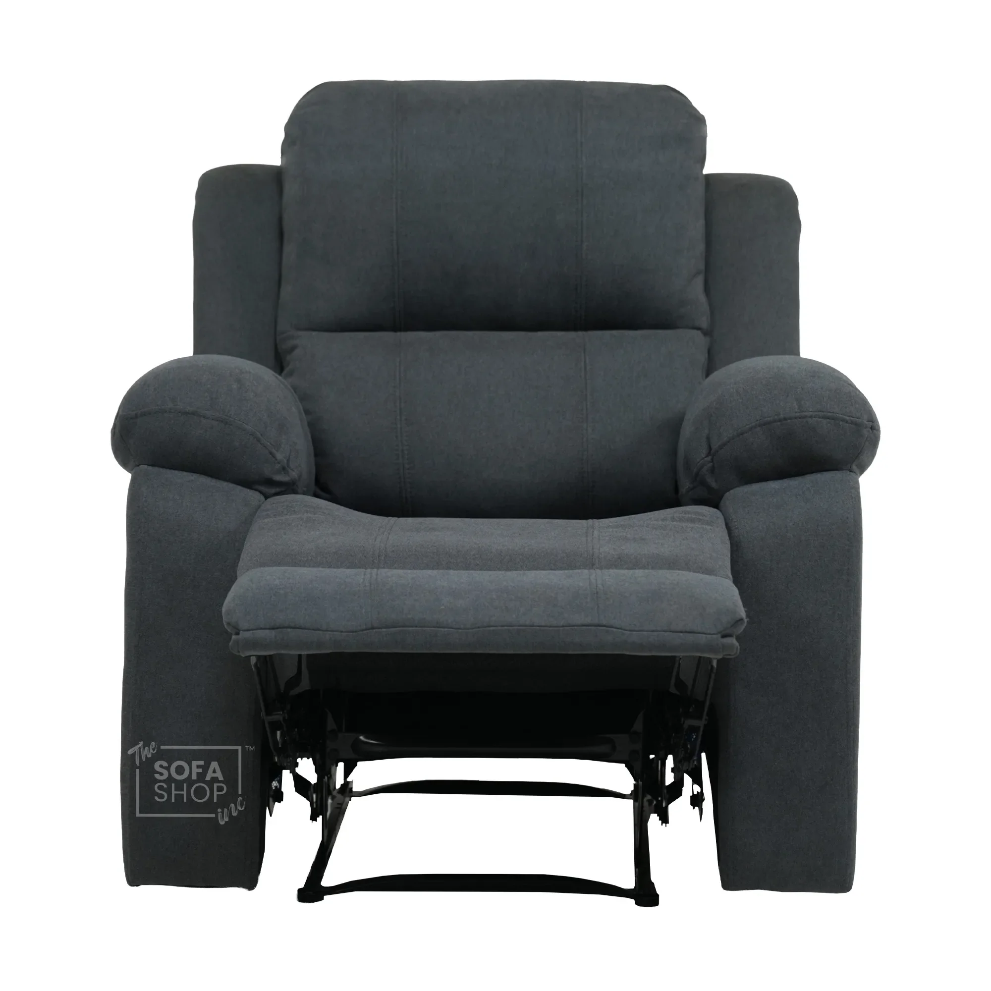 1 Seater Electric Recliner Chair in Grey Fabric | Power Chair with Electric Recline, Padded Lumbar Support, USB+C Charging | Trento | The Sofa Shop - Image 7