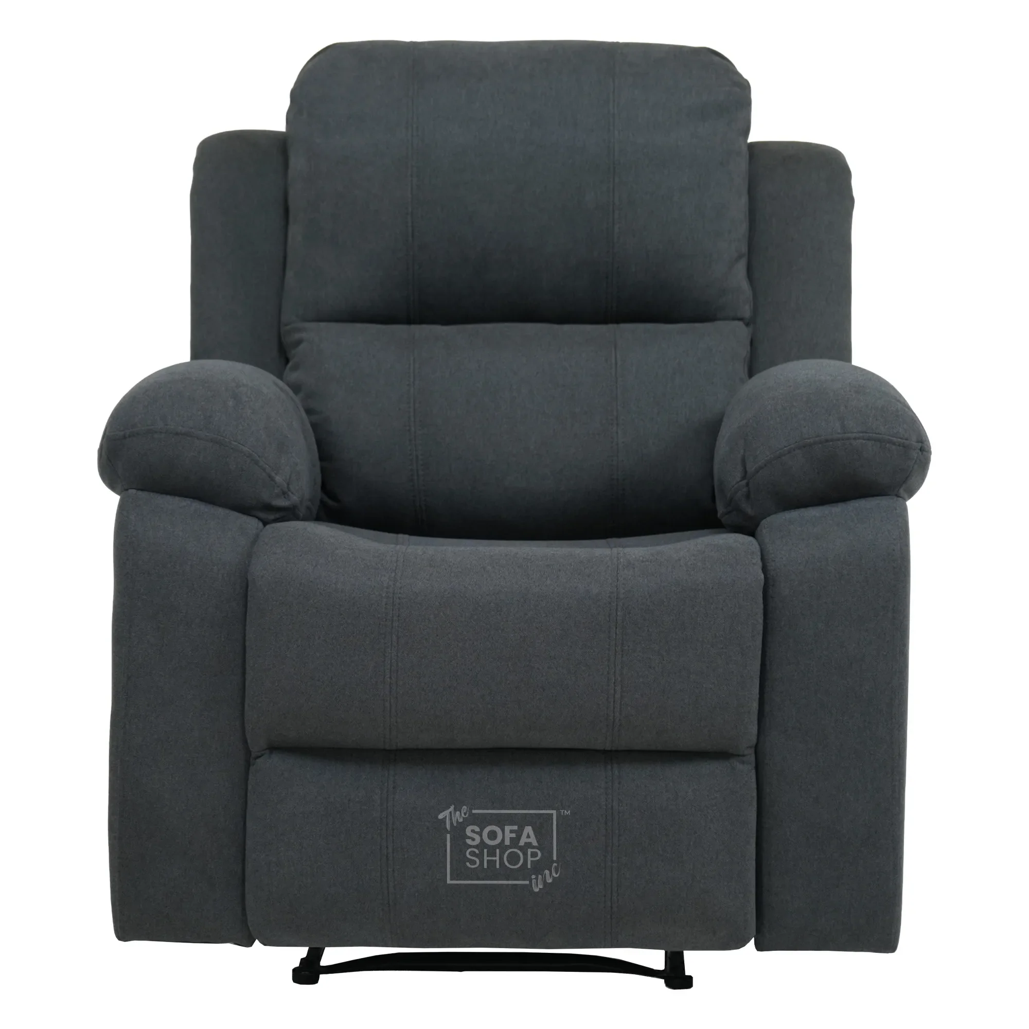 1 Seater Electric Recliner Chair in Grey Fabric | Power Chair with Electric Recline, Padded Lumbar Support, USB+C Charging | Trento | The Sofa Shop - Image 9
