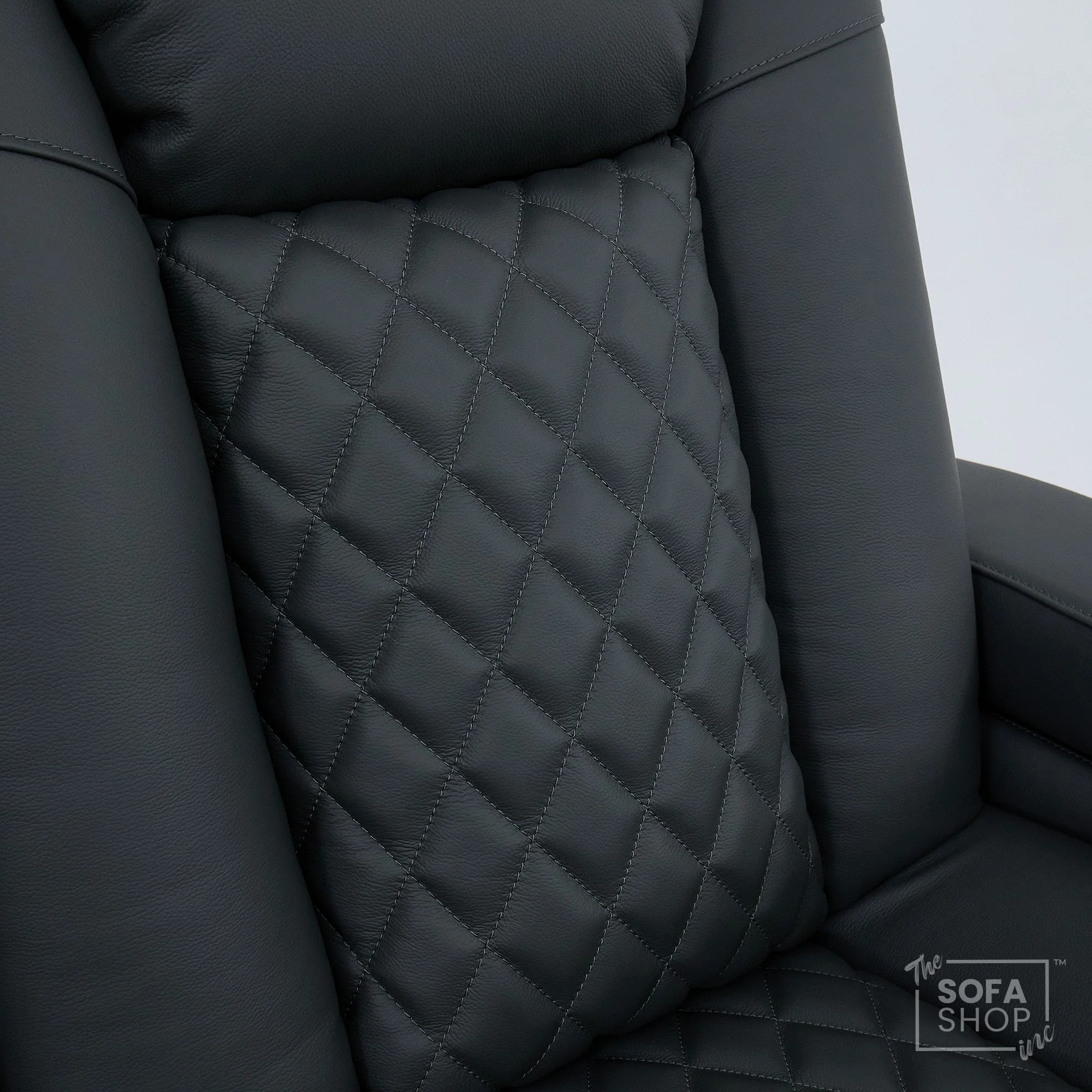 1 Seater Grey Real Leather Electric Recliner Cinema Chair | Hi-Tech Armchair With Vibration Massage, Heated Lumbar, Power Headrest, Cooling + Heating Cup Holders & Power Grommet | Milano | The Sofa Shop - Image 10