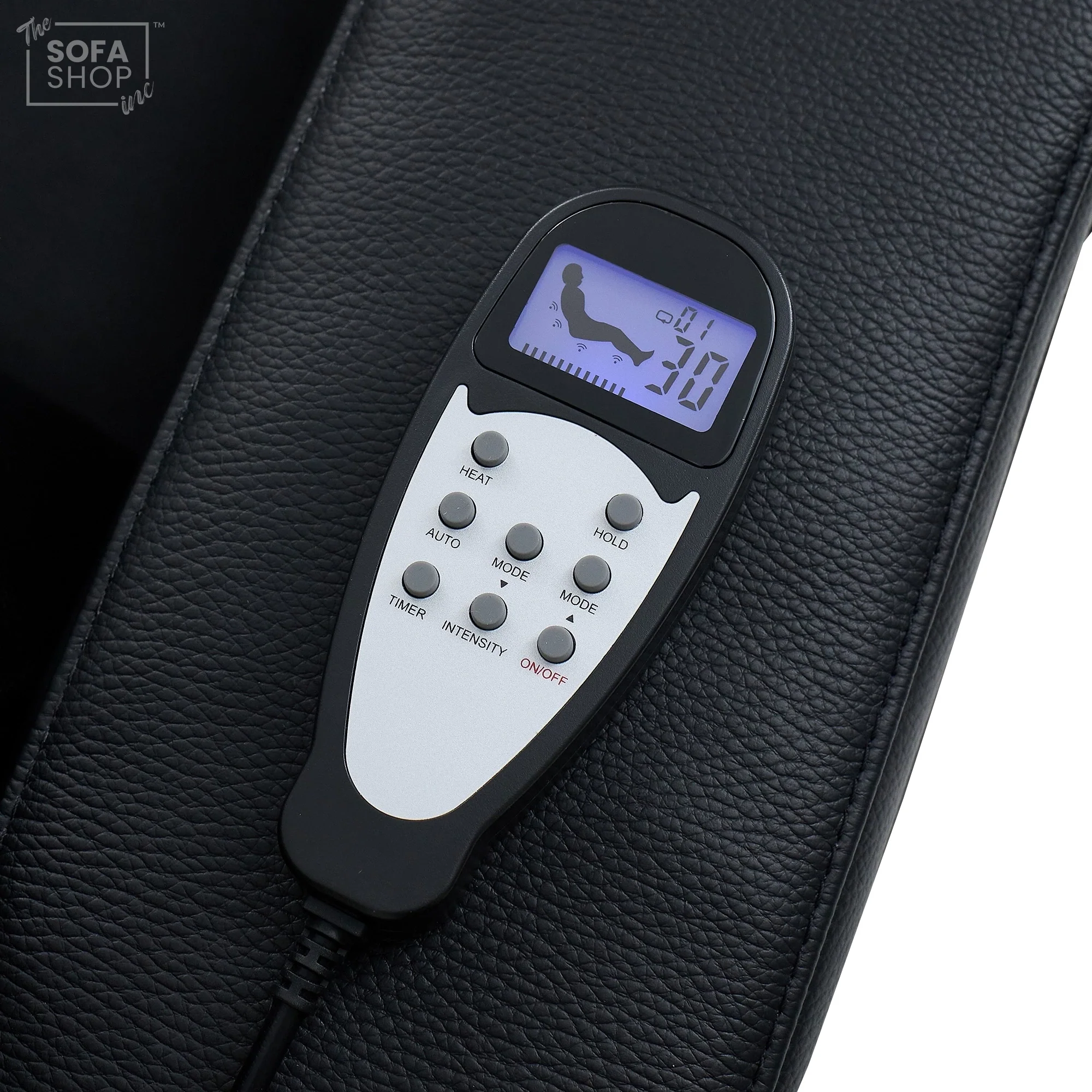 1 Seater Black Real Leather Electric Recliner Cinema Armchair | Hi-Tech Chair With Vibration Massage + Heated Lumbar + Cooler Cup Holder, Power Grommet, Power Headrest & Detachable Tray Table | Assisi | The Sofa Shop - Image 10