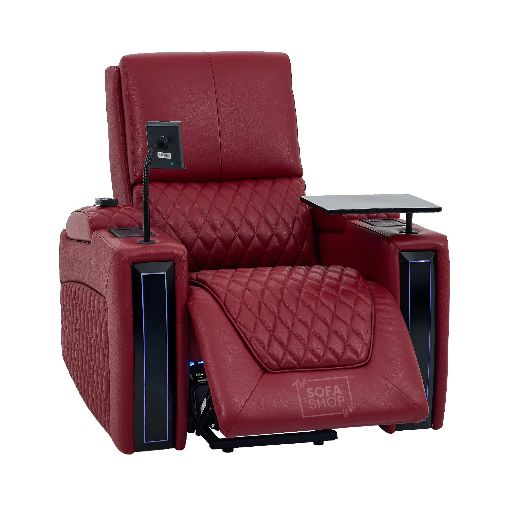 Riser Recliner Chair in Red Real Leather | Hi-Tech Armchair with Dual Motor Lift + Vibration Massage+ Heated Lumbar + Cooling, Heating Cupholders + Power Headrest | Assisi | The Sofa Shop - Image 19