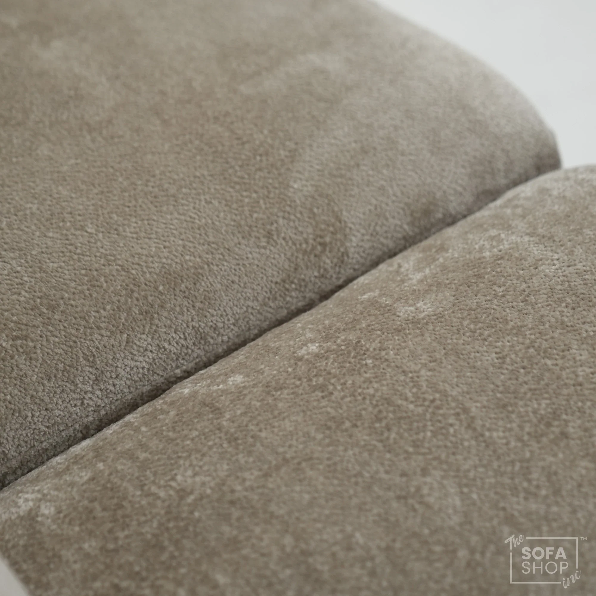 2 Seater Beige Static Sofa With Removable Cushions | Dent On LHF Arm | Genova | Second Hand Sofa 29 | The Sofa Shop - Image 7