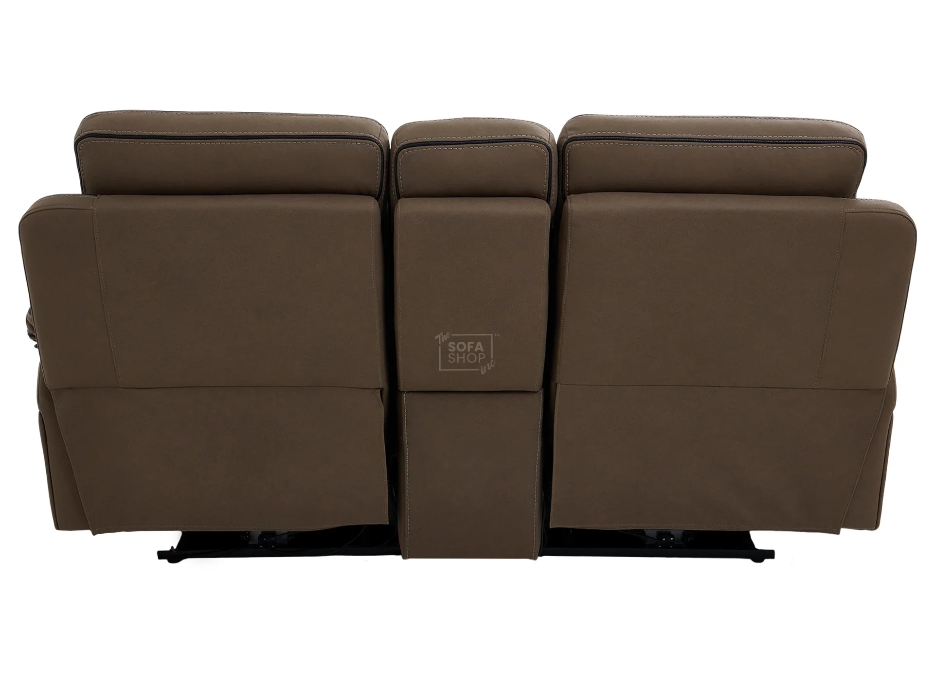 2 Seater Electric Recliner Cinema Sofa in Brown Fabric | Hi-Tech Sofa with USB, Speakers, Power Headrest, Storage Console & Chilled Cup Holders | Tuscany Series One - Image 16