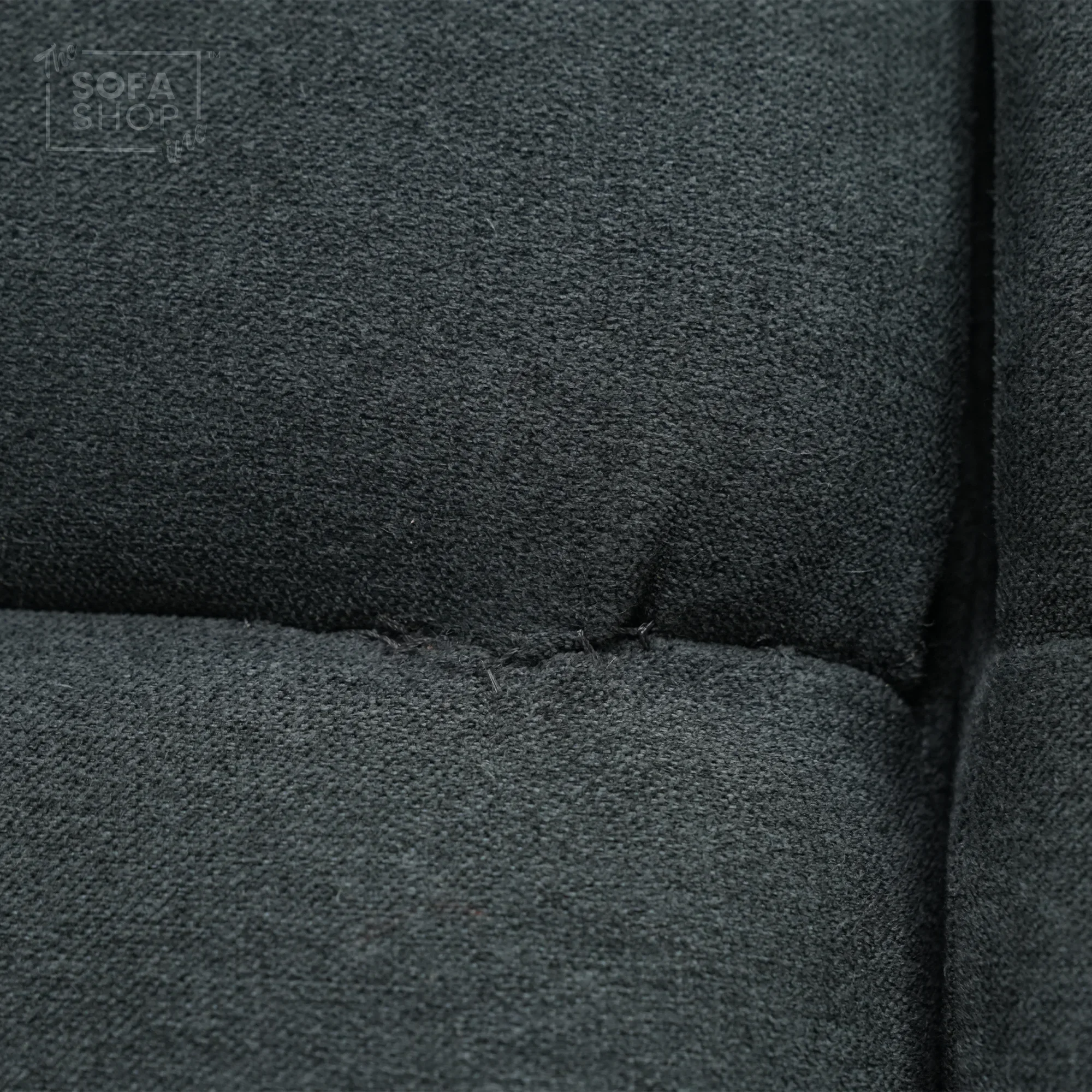 Manual Dark Grey Fabric 2 Seater | Stitching Ripped On RHF Seat And Mis Match | Parma | Second Hand Sofa 07 | The Sofa Shop - Image 13