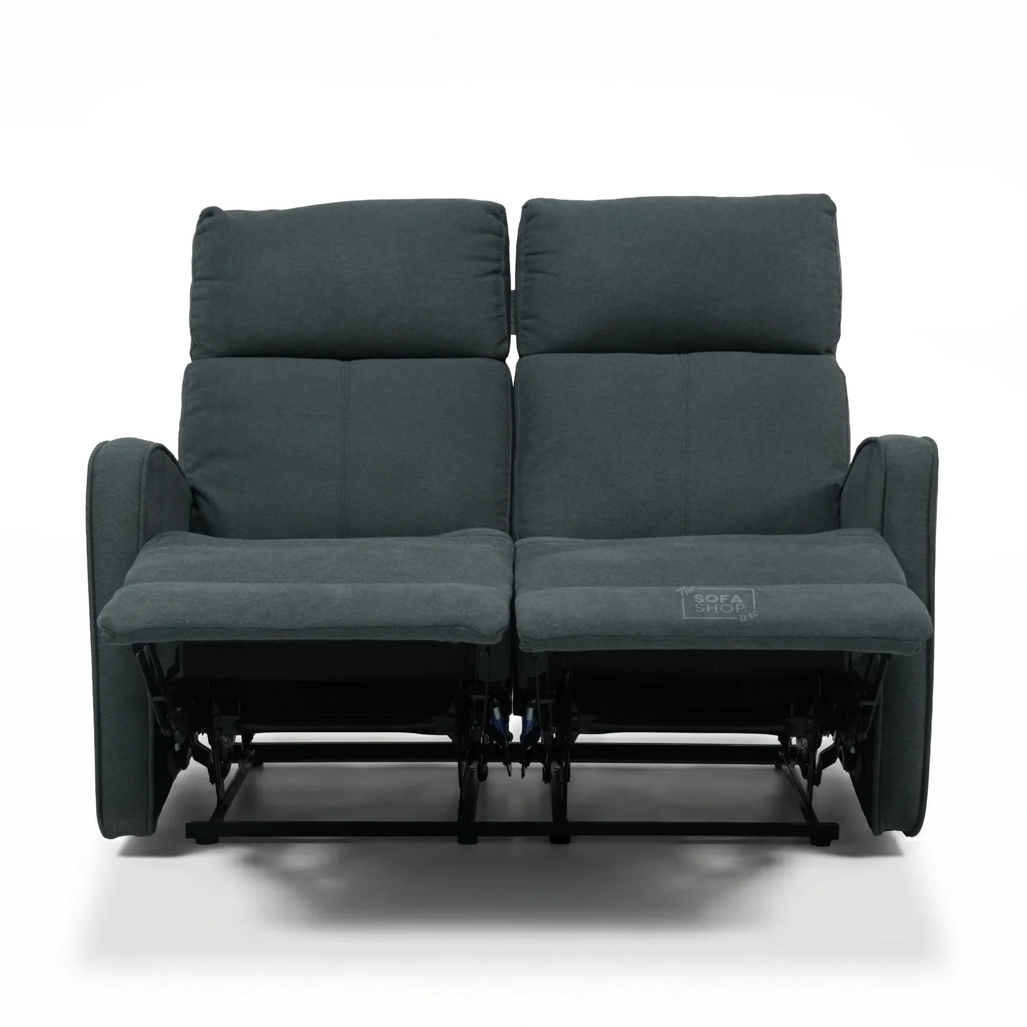 Manual Dark Grey Fabric 2 Seater | Stitching Ripped On RHF Seat And Mis Match | Parma | Second Hand Sofa 07 | The Sofa Shop - Image 3