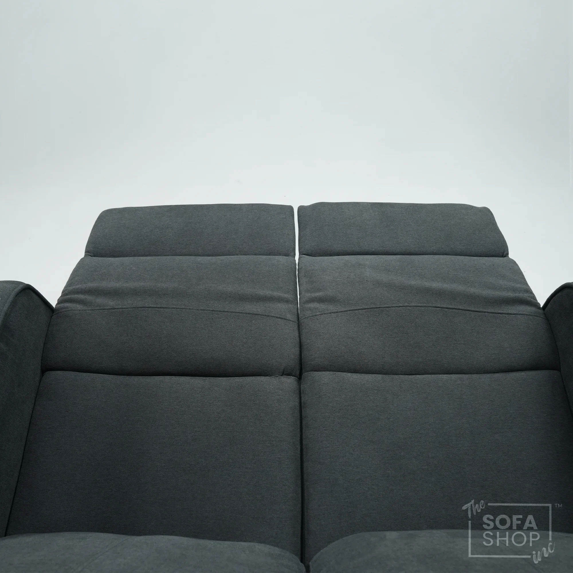 Manual Dark Grey Fabric 2 Seater | Stitching Ripped On RHF Seat And Mis Match | Parma | Second Hand Sofa 07 | The Sofa Shop - Image 5