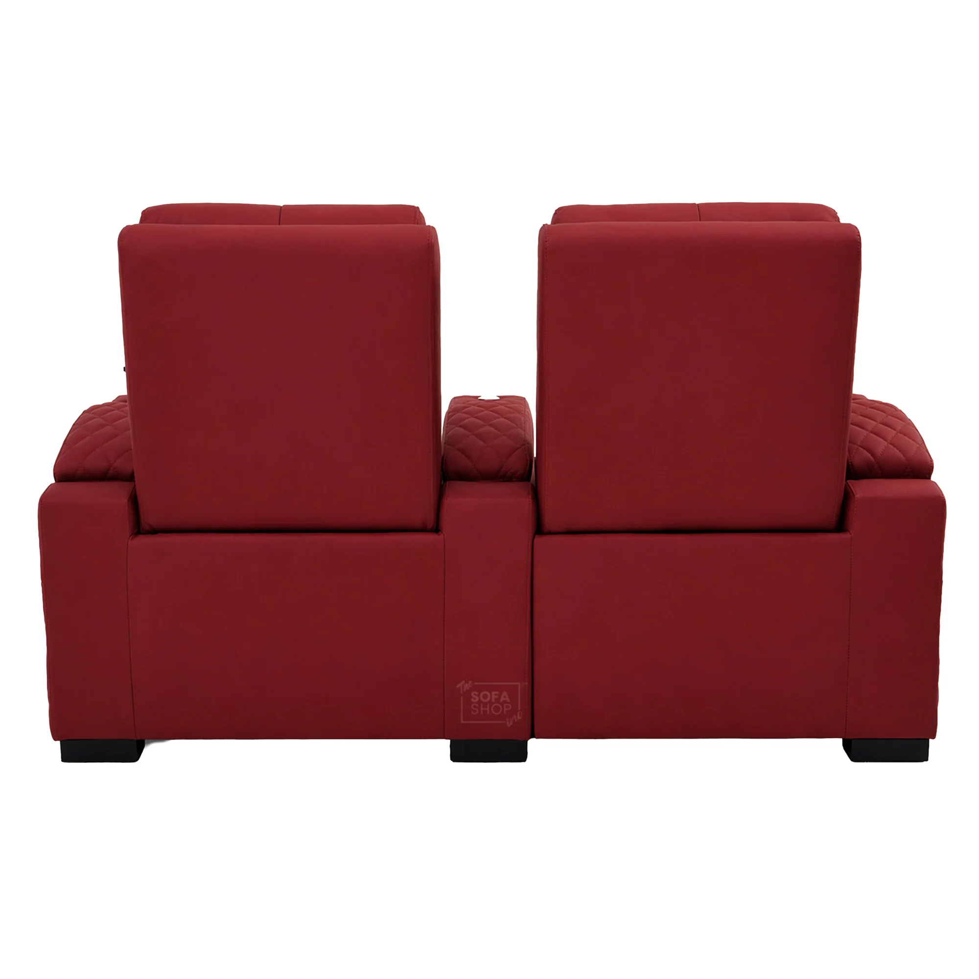2 Seater Red Real Leather Electric Recliner Cinema Sofa | Hi-Tech Recliner Settee with Power Lumbar, Wireless Charging, Heat & Cooling Cupholders | Assisi | The Sofa Shop - Image 18