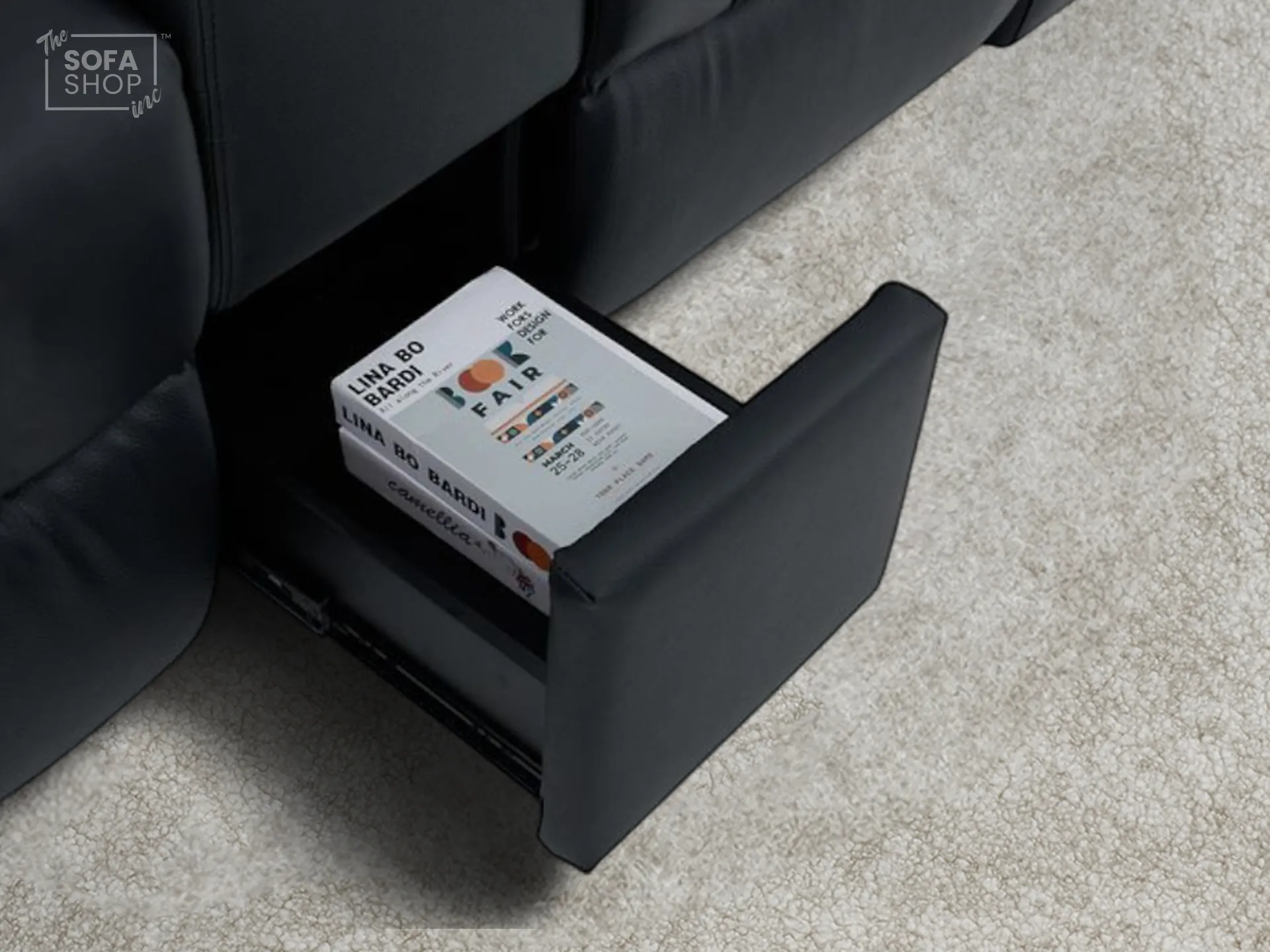 2 Seater Real Leather Electric Recliner Cinema Sofa in Black | Hi-Tech Sofa with Adjustable Headrest, Lumbar Support, Bluetooth Speaker | Milano | The Sofa Shop - Image 15