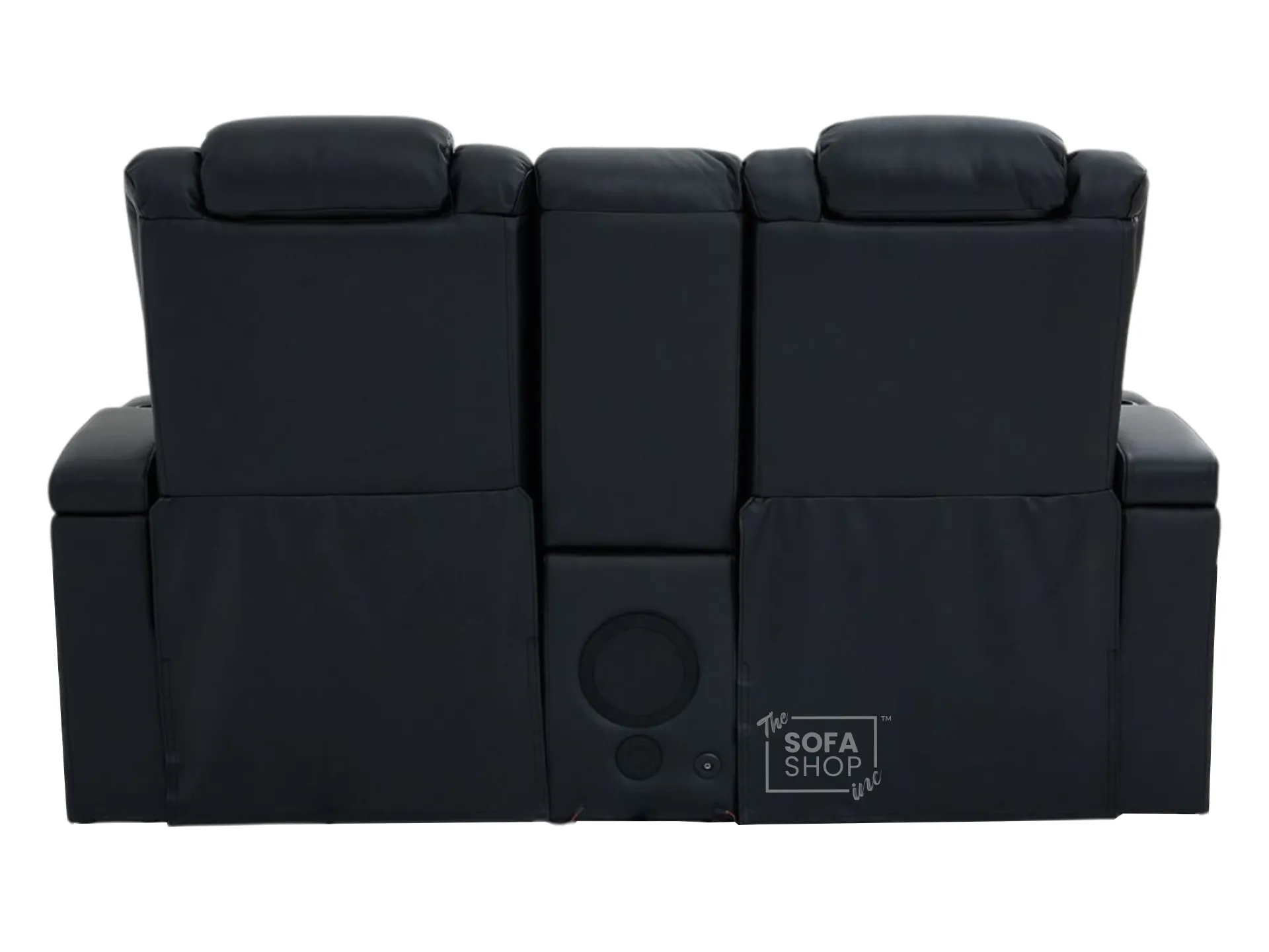 2 Seater Real Leather Electric Recliner Cinema Sofa in Black | Hi-Tech Sofa with Adjustable Headrest, Lumbar Support, Bluetooth Speaker | Milano | The Sofa Shop - Image 19