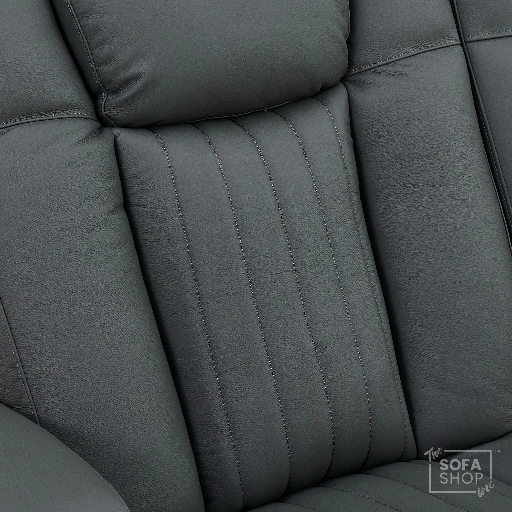 Real Leather 3+1 Electric Recliner Sofa Set and Cinema Seats | 2-Piece Sofa Package in Grey with Massage, Heating, Power Recliners, Wireless Charging & USB-C | Capri - Image 21