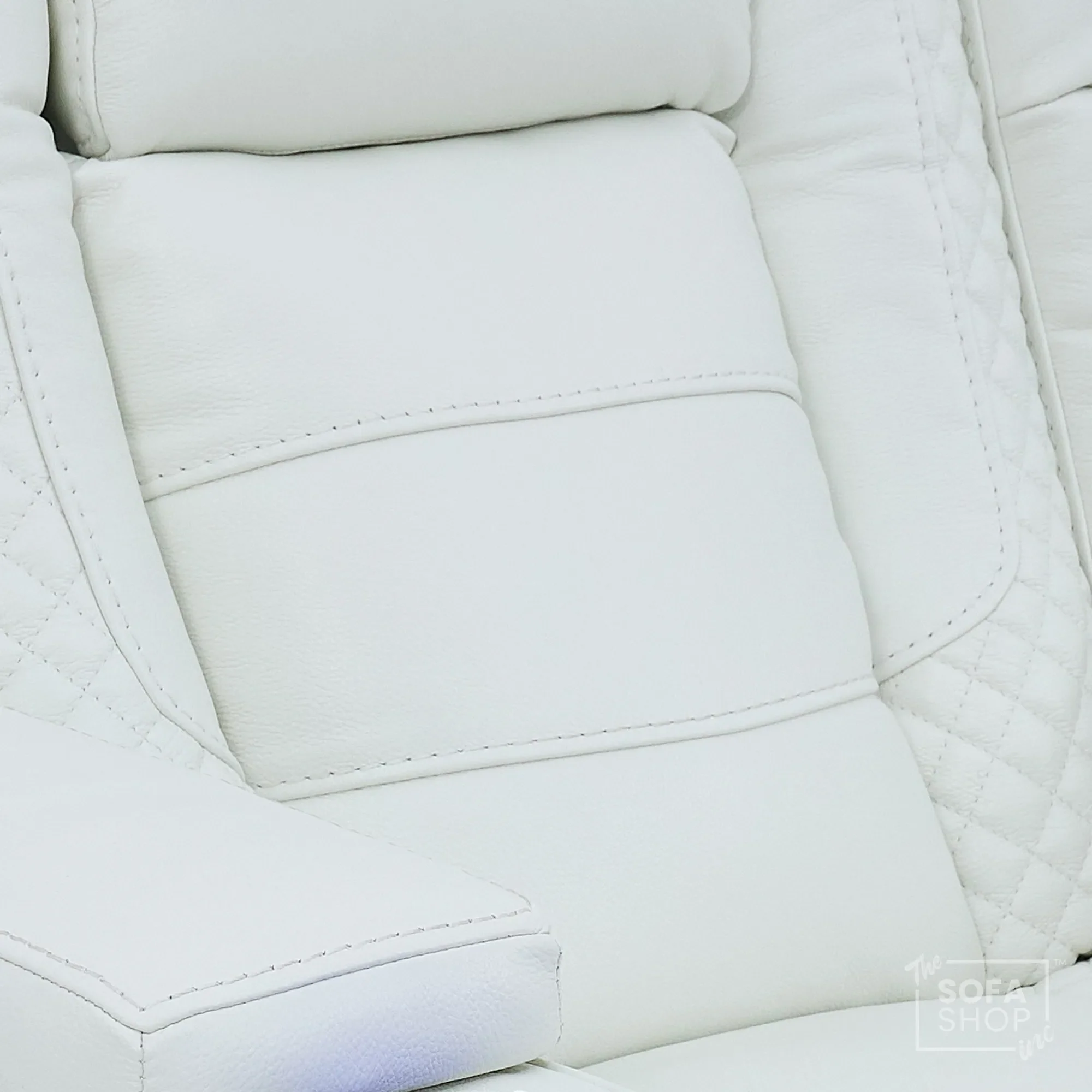 3+1 Real Leather Electric Recliner Cinema Sofa Set in White | Hi-Tech Sofa Suite with Power Recline, Power Headrests, Wireless Charging, Heat & Cool Cupholders | Napoli | The Sofa Shop - Image 22