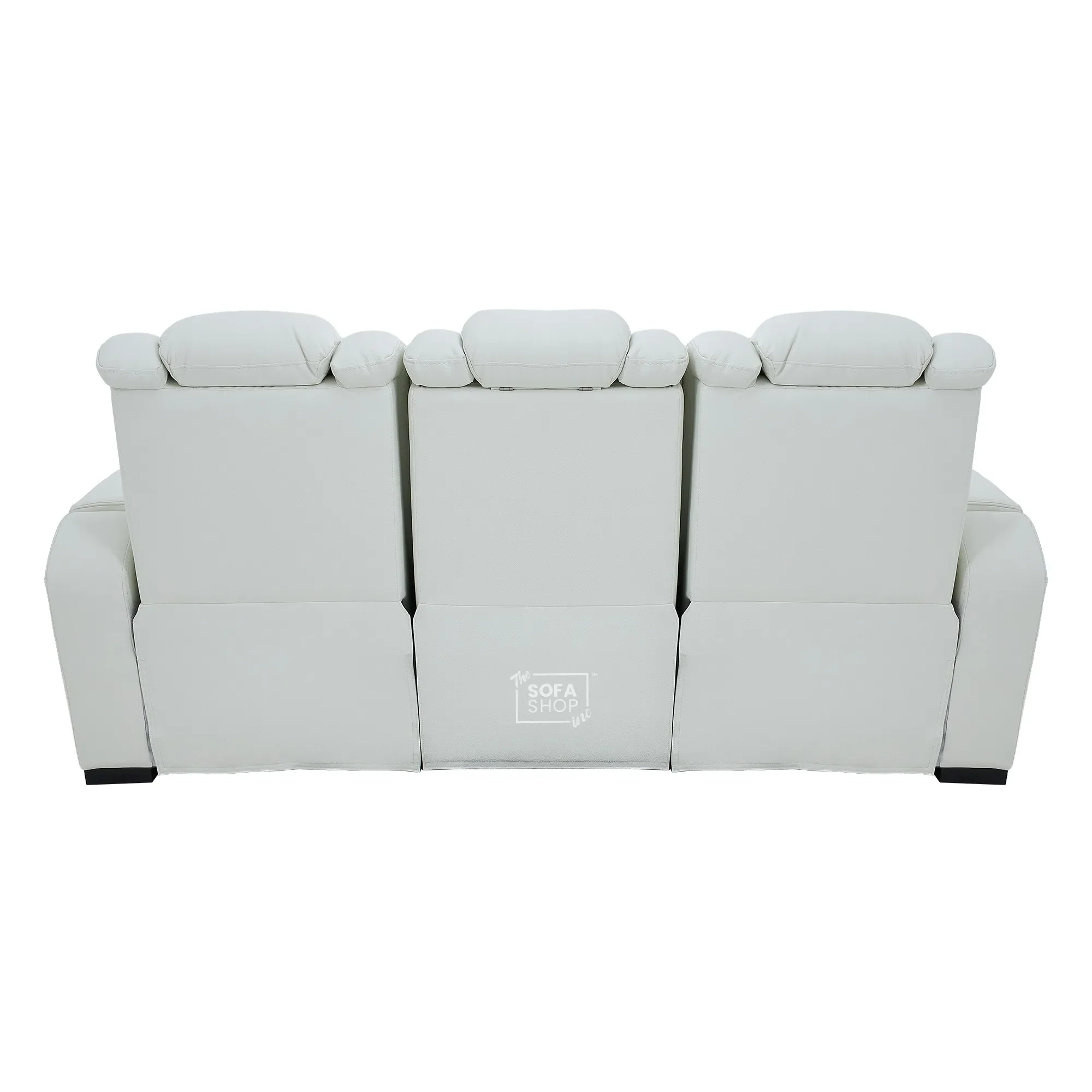 3+1 Real Leather Electric Recliner Cinema Sofa Set in White | Hi-Tech Sofa Suite with Power Recline, Power Headrests, Wireless Charging, Heat & Cool Cupholders | Napoli | The Sofa Shop - Image 36
