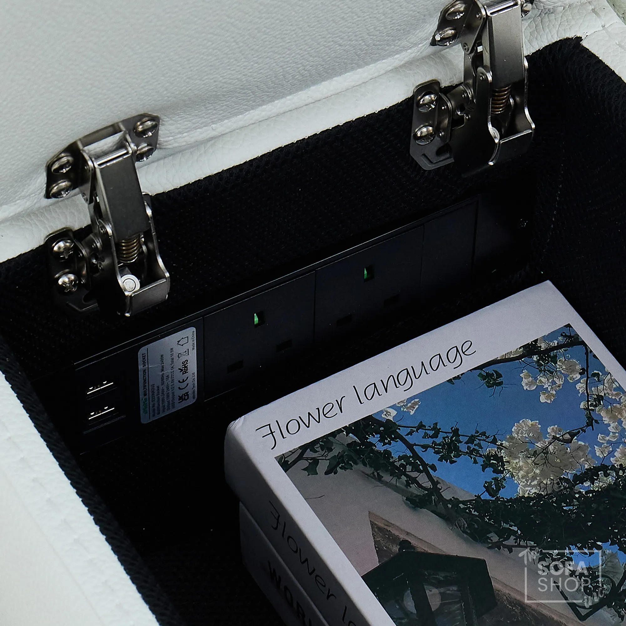 3+2 Seater White Real Leather Recliner Cinema Sofa | Hi-Tech Sofa Suite with Power Recline + Power Headrests + Wireless Charging + Bluetooth Speaker + Heat & Cool Cupholders | Napoli | The Sofa Shop - Image 29