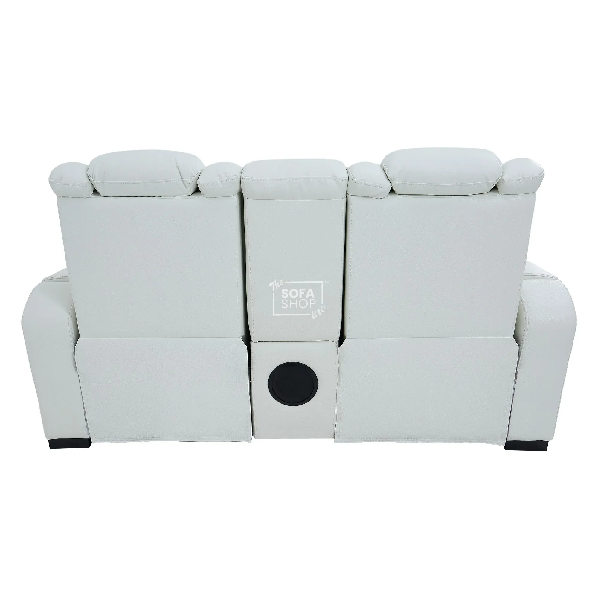 3+2 Seater White Real Leather Recliner Cinema Sofa | Hi-Tech Sofa Suite with Power Recline + Power Headrests + Wireless Charging + Bluetooth Speaker + Heat & Cool Cupholders | Napoli | The Sofa Shop - Image 36