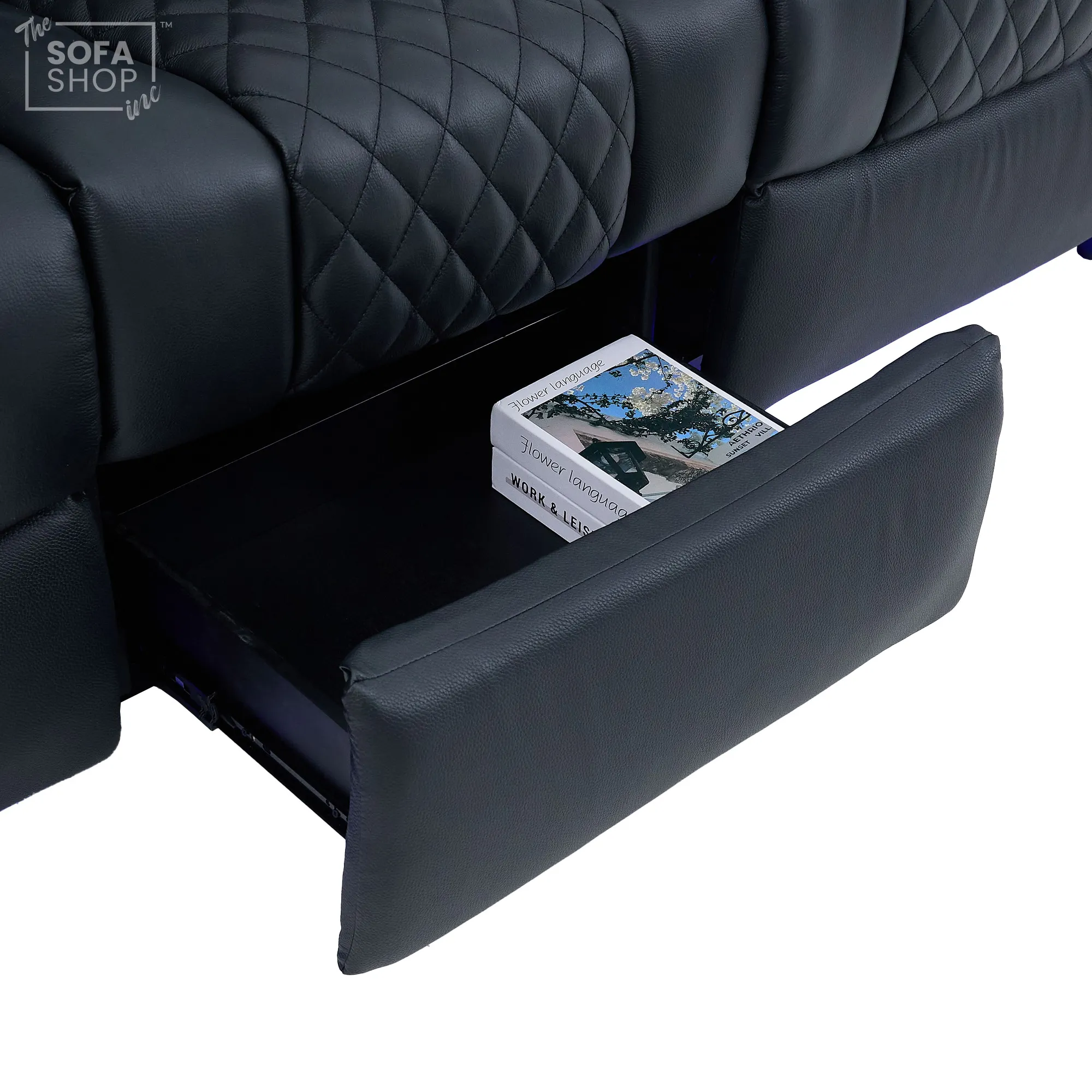 3 Seat Electric Recliner Home Cinema Theatre Sofa |Hi-Tech Couch With Heat and Cool Cup Holders + Multi-Link Bluetooth + Fold-Down Table + Wireless Charging + Power Headrests | Milano | The Sofa Shop - Image 22