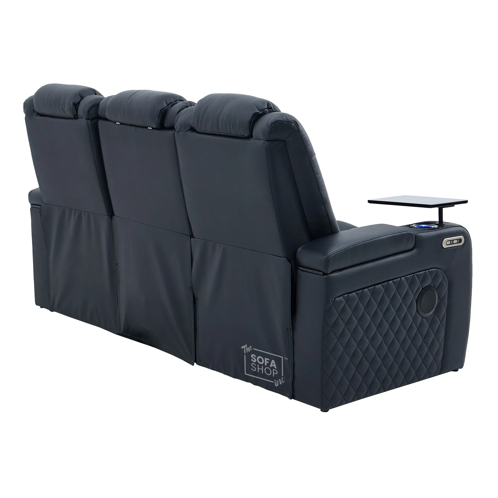 3 Seat Electric Recliner Home Cinema Theatre Sofa |Hi-Tech Couch With Heat and Cool Cup Holders + Multi-Link Bluetooth + Fold-Down Table + Wireless Charging + Power Headrests | Milano | The Sofa Shop - Image 26