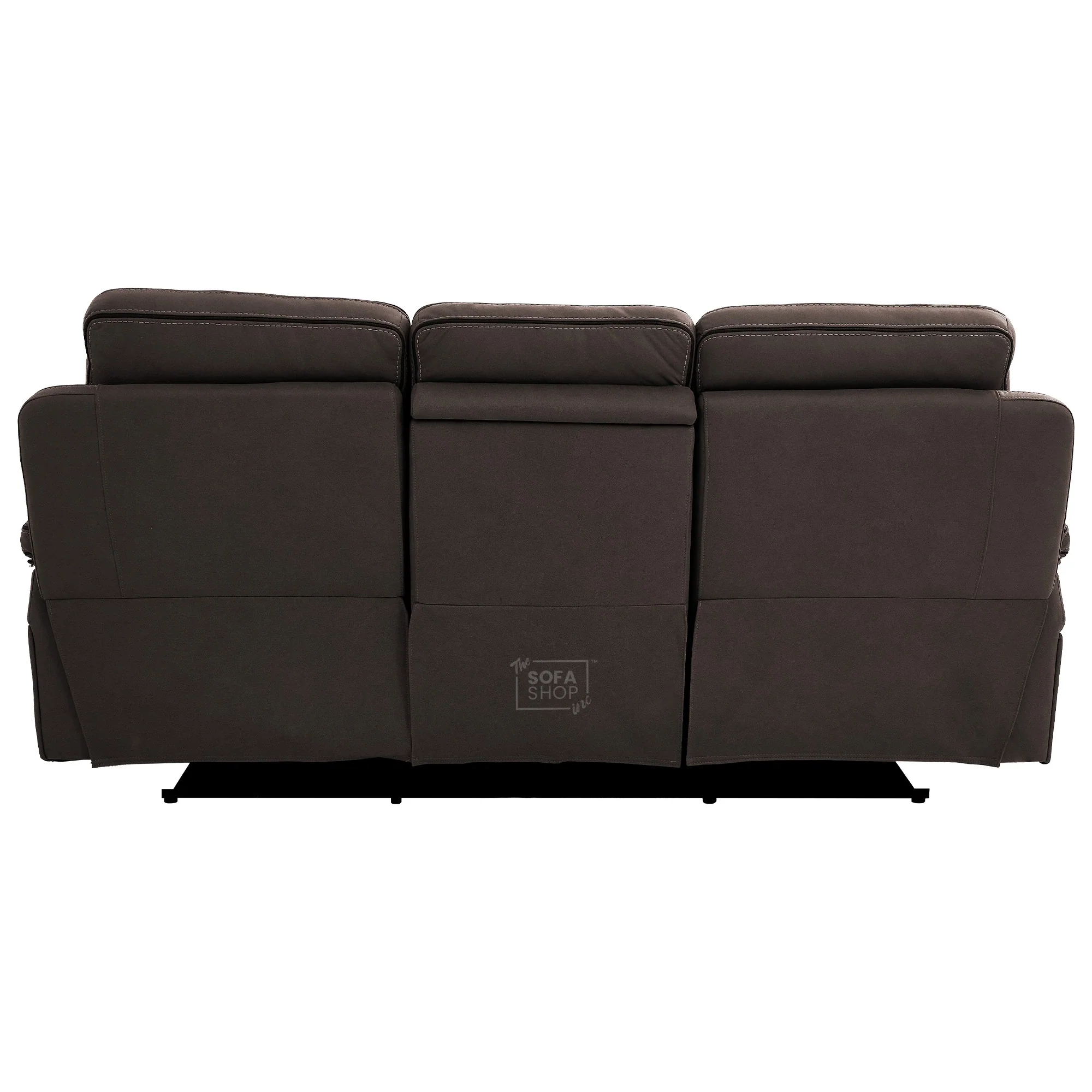 3 Seater Electric Recliner Cinema Sofa in Dark Brown Fabric | Hi-Tech Sofa With Massage, Fold-Down Table, Bluetooth Speakers, LED Lights & Power Headrest | Tuscany | The Sofa Shop - Image 20