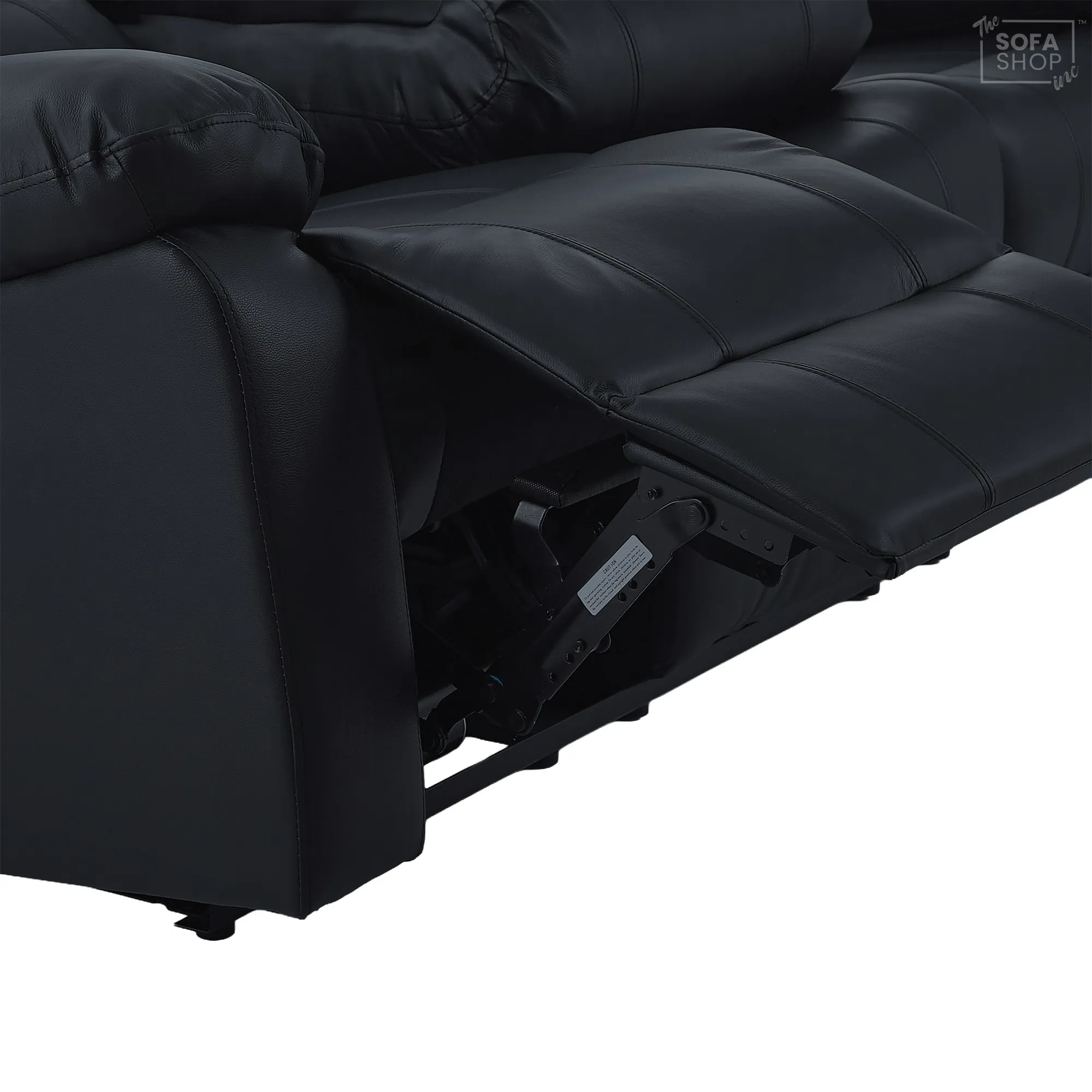 Trento 3 Seater Black Real Leather Electric Recliner Sofa | Power Recliner, Drop-Down Table & USB-C Charging | The Sofa Shop - Image 10