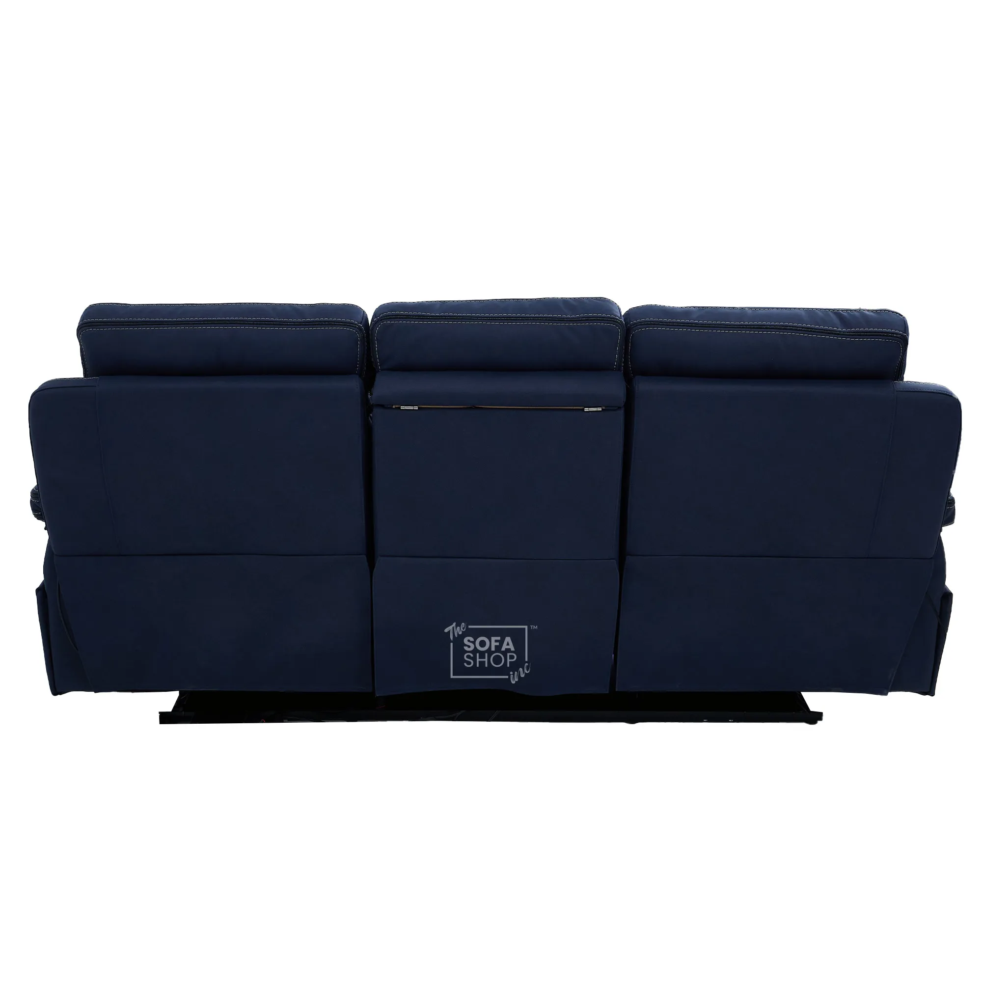3 Seater Blue Fabric Electric Recliner Cinema Sofa | Hi-Tech Sofa With Massage, Multi-Link Bluetooth, Fold-Down Table & Wireless Charger, Power Headrest | Tuscany | The Sofa Shop - Image 21