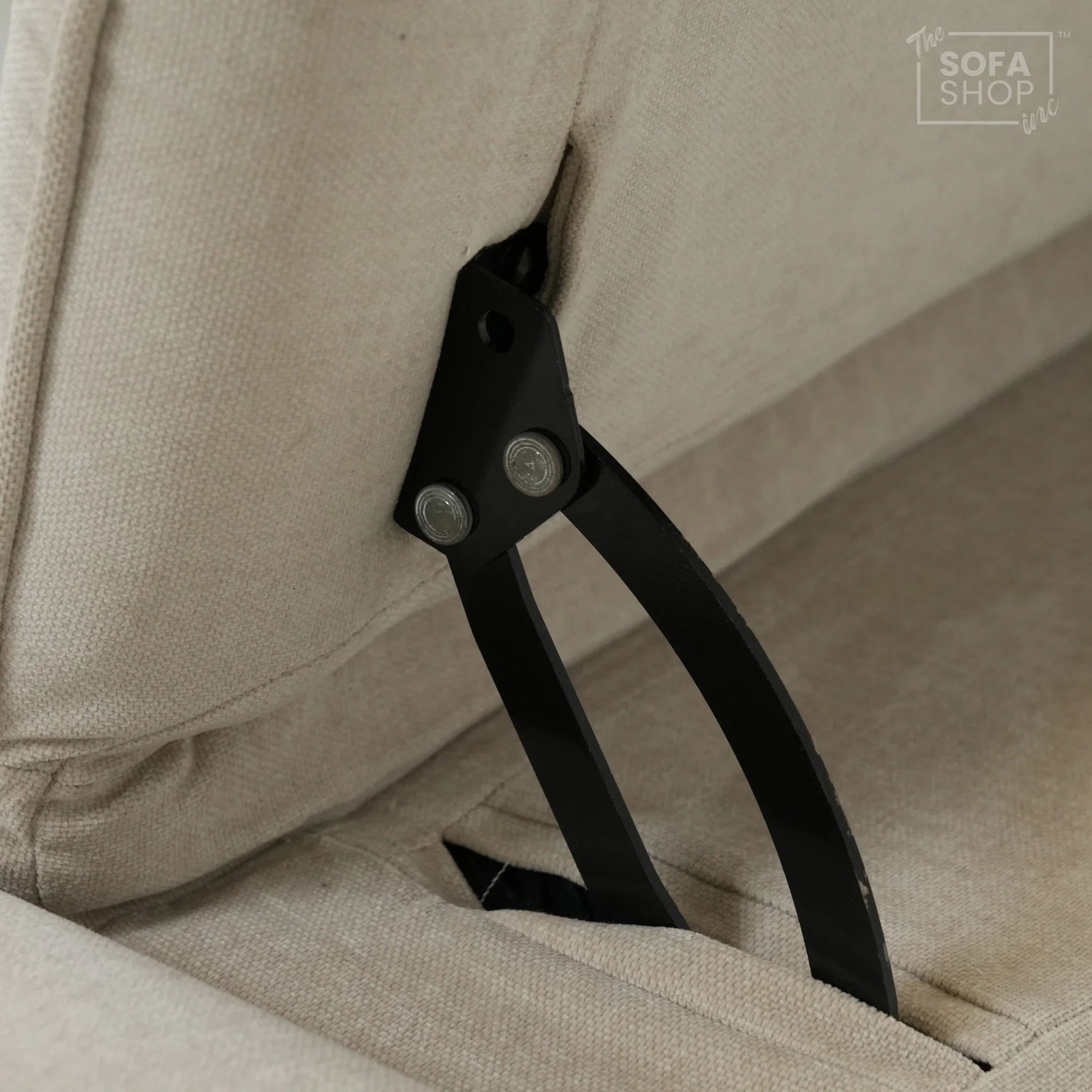 3 Seater Cinema Sofa in Beige Fabric | Hi-Tech Cinema Sofa with Power Recline + Power Headrests + USB-C Charging | Sample | Cadenza | The Sofa Shop - Image 9