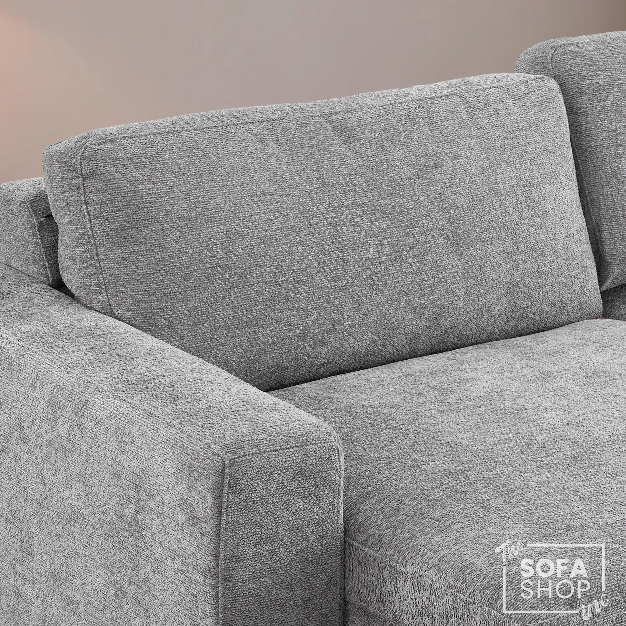 3 Seater Fabric Extendable Electric Sofa Bed | Power Sliding Couch With USB+C Charging | Grey Chenille Fabric | Home Theatre Seating & Comfort Headrests | Palma | The Sofa Shop - Image 12