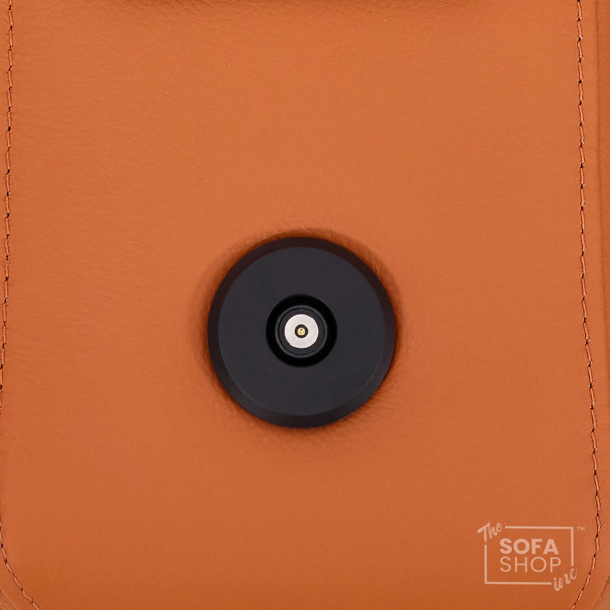 3 Seater Real Leather Electric Recliner Cinema Sofa in Orange | Hi-Tech Couch With Power Lumbar, Wireless Charging, USB+C, Cooling & Heating Cupholders | Assisi | The Sofa Shop - Image 14