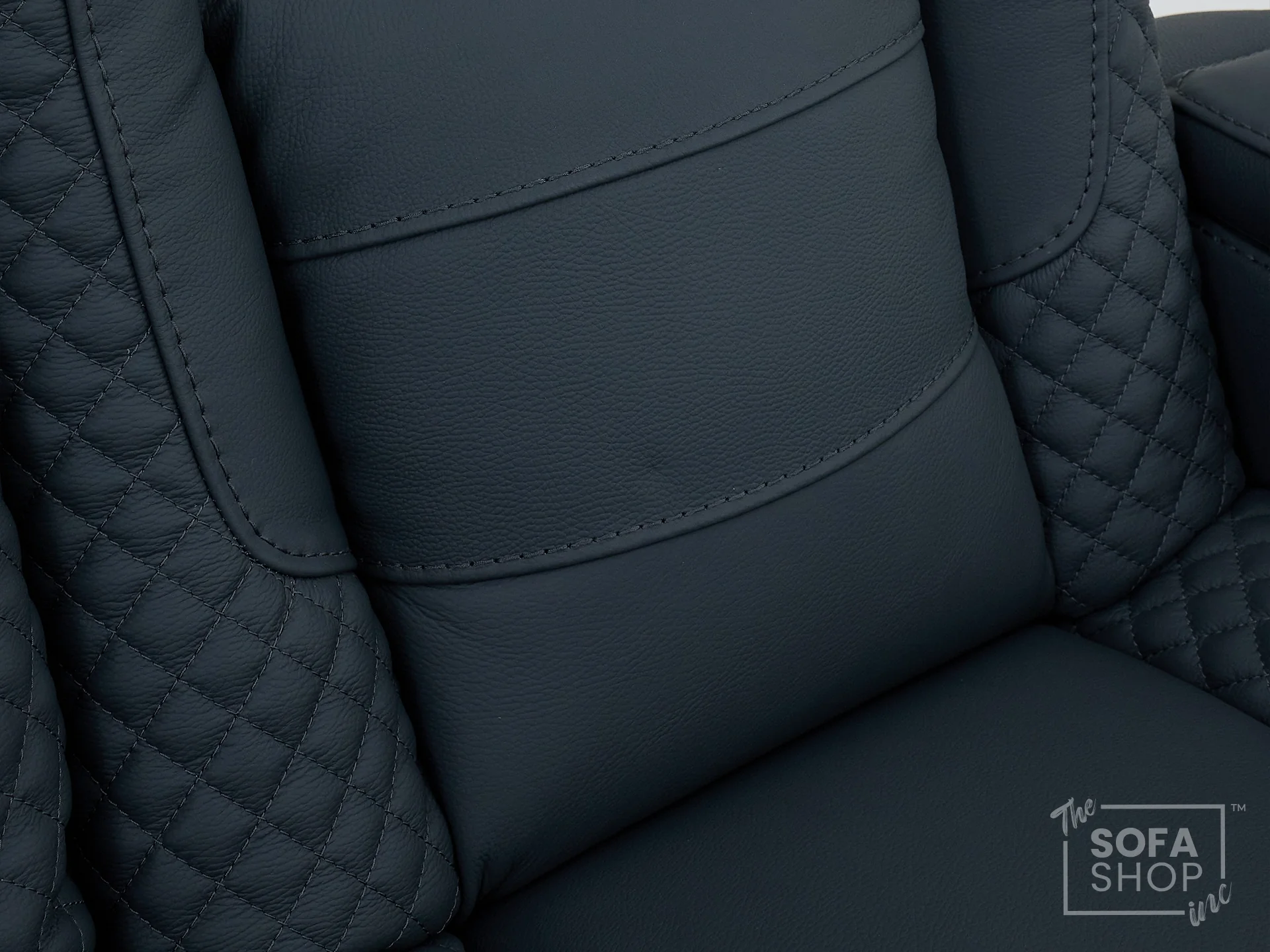 3 Seater Real Leather Electric Recliner Cinema Sofa in Blue | Massage, Power Headrest & USB-C | Napoli | The Sofa Shop - Image 10