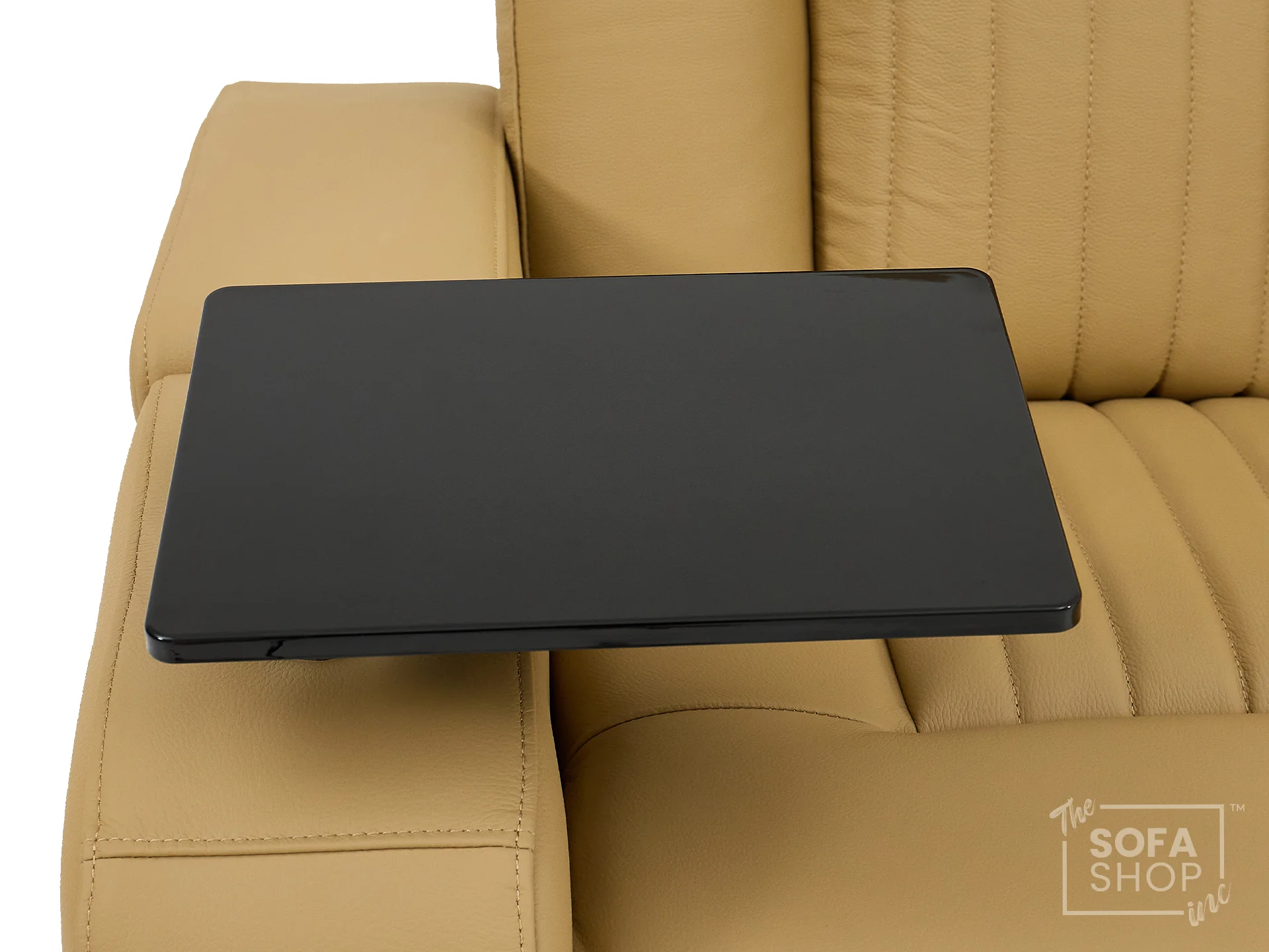 3 Seater Real Leather Power Recliner Sofa in Tan | Cinema Sofa with USB Charging, Cup Holders, Heating, Storage, LED Lights & Massage | Capri | The Sofa Shop - Image 10