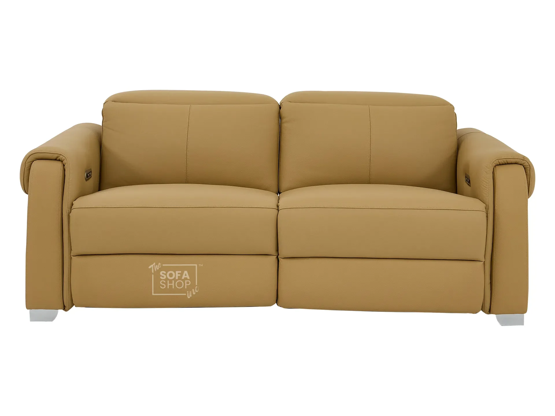 3 Seater Real Leather Recliner Sofa In Tan | Hi-Tech Sofa with Massage, USB Ports & Power Headrest | Turin - Image 11
