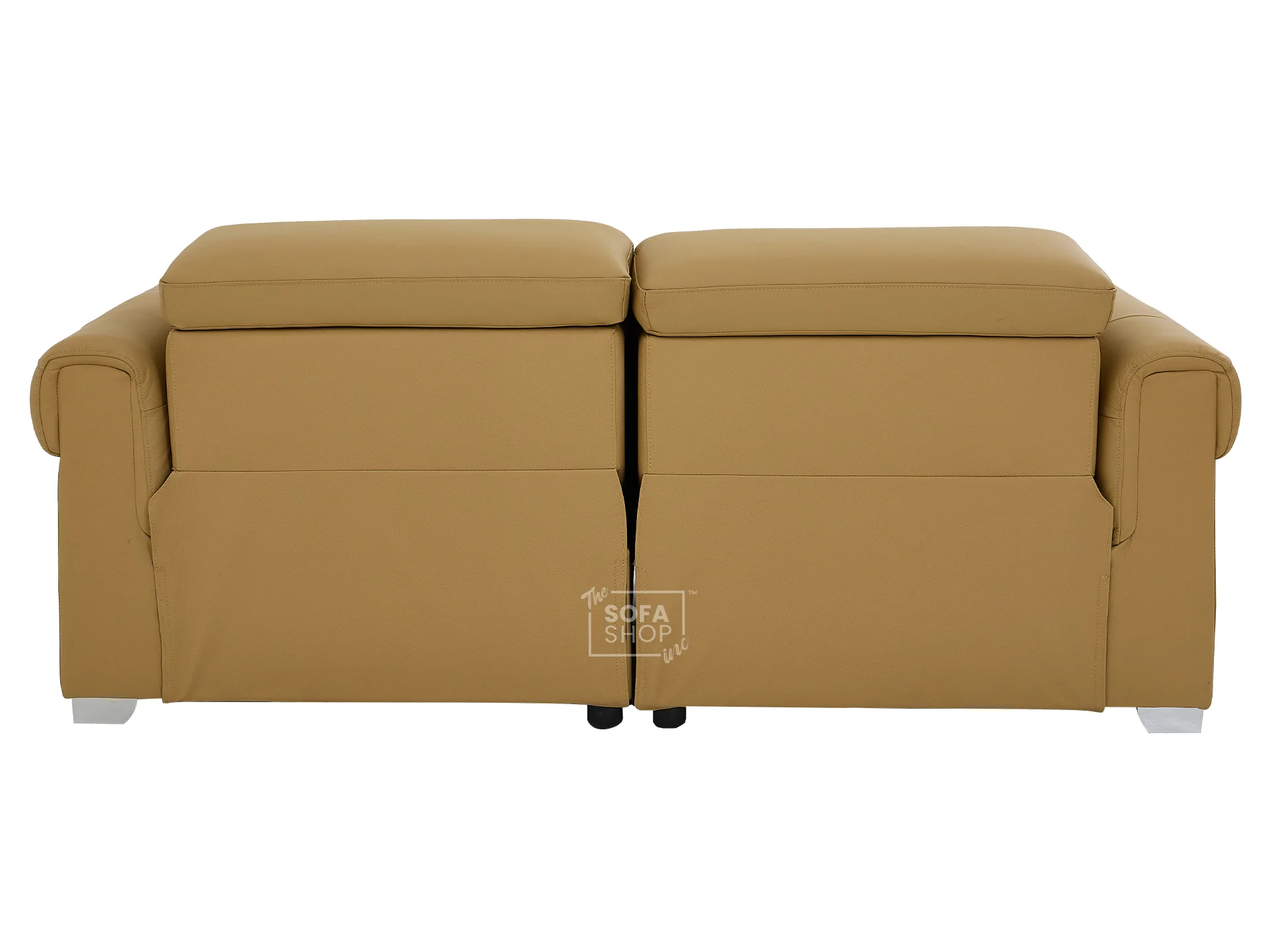 3 Seater Real Leather Recliner Sofa In Tan | Hi-Tech Sofa with Massage, USB Ports & Power Headrest | Turin - Image 12