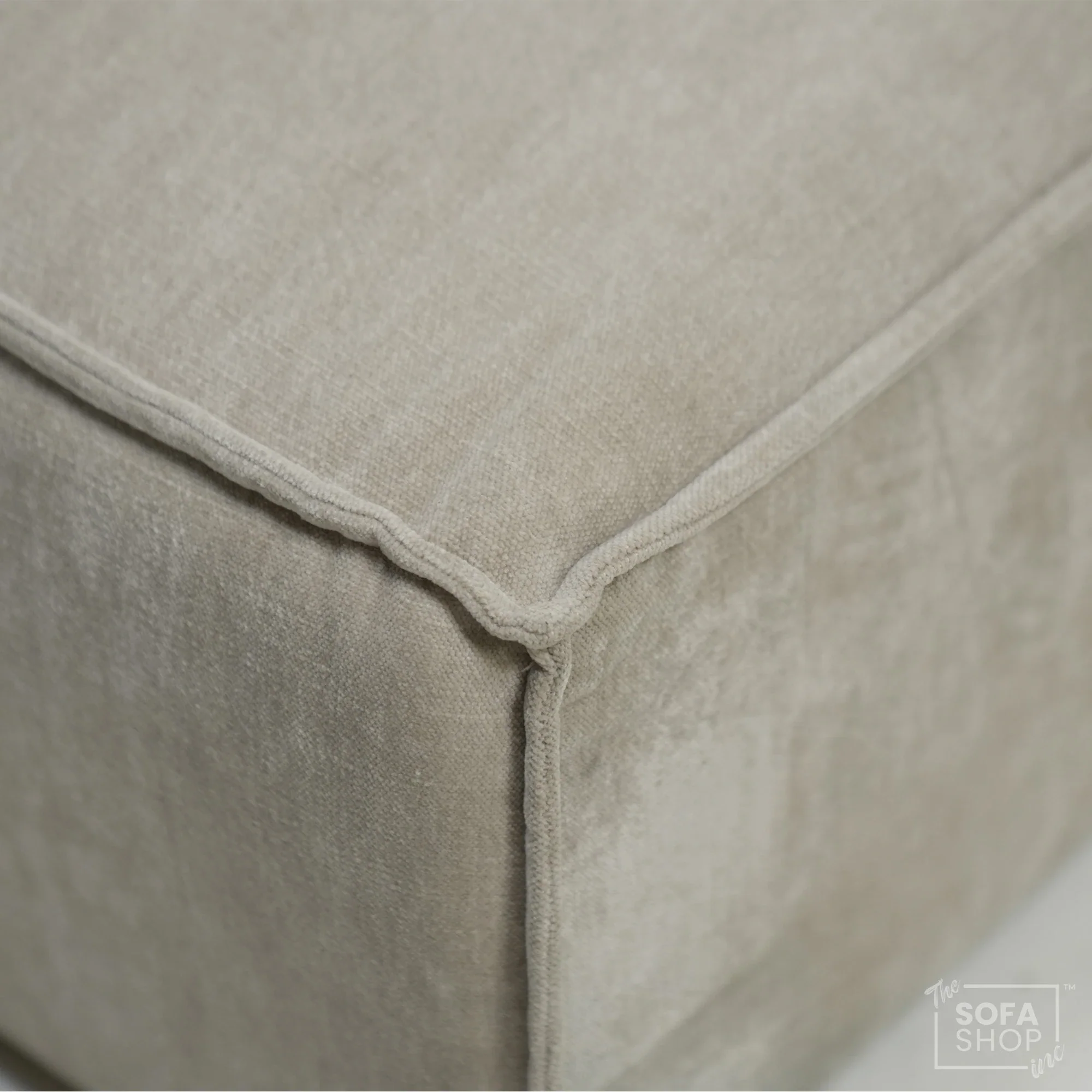 4 Seater Static Fabric Sofa & Footstool | RHF Stain, Back Damage & No Feet | Vicenza | Second Hand Sofa 27 - Image 6