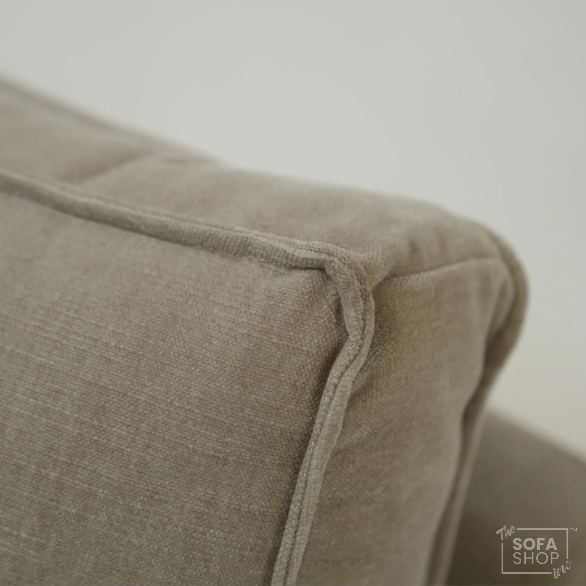 4 Seater Static Fabric Sofa & Footstool | RHF Stain, Back Damage & No Feet | Vicenza | Second Hand Sofa 27 - Image 8