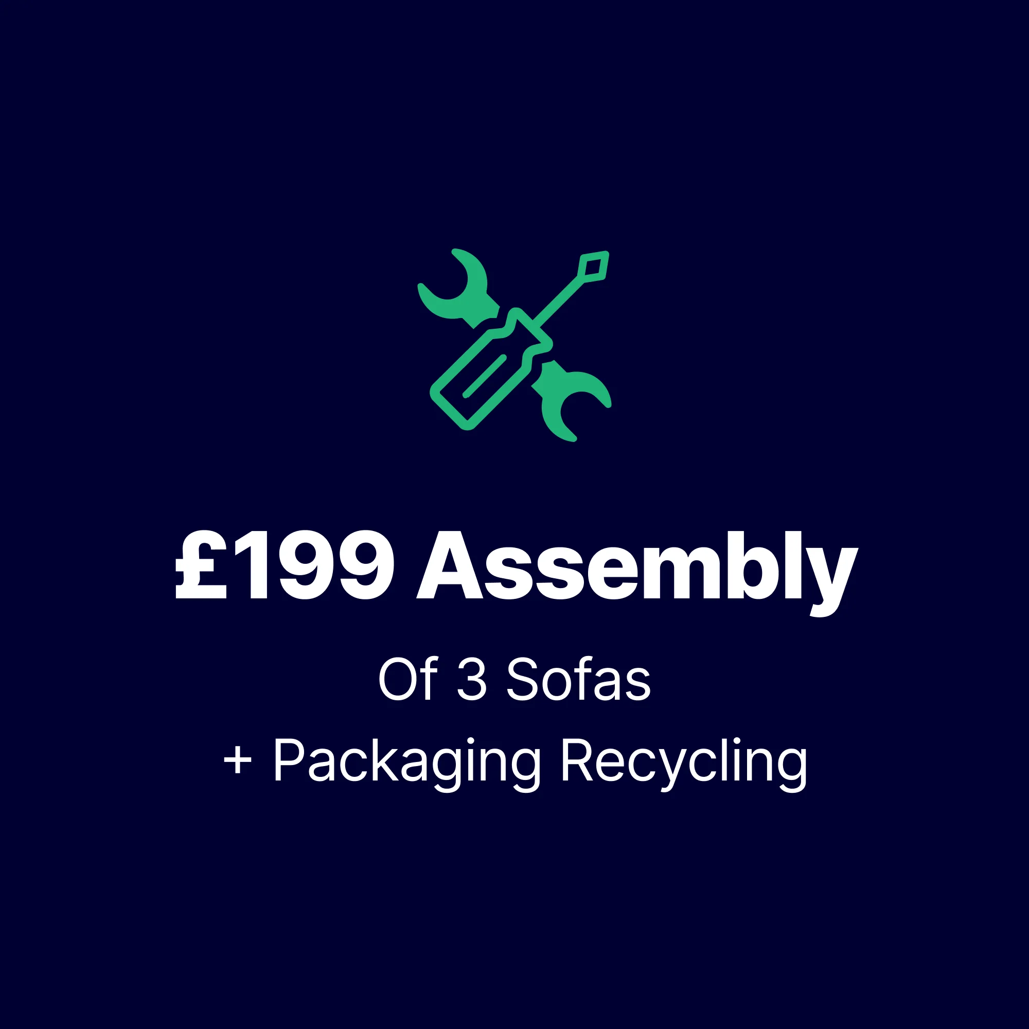 Assembly 3 Piece Sofa £199.00