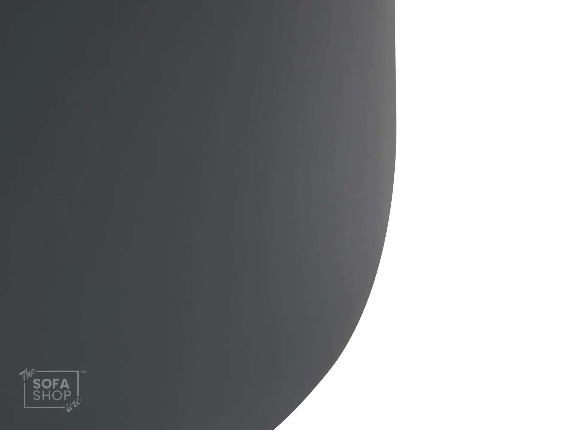 Big Round Footstool in Grey Leather - Tropea - Image 3