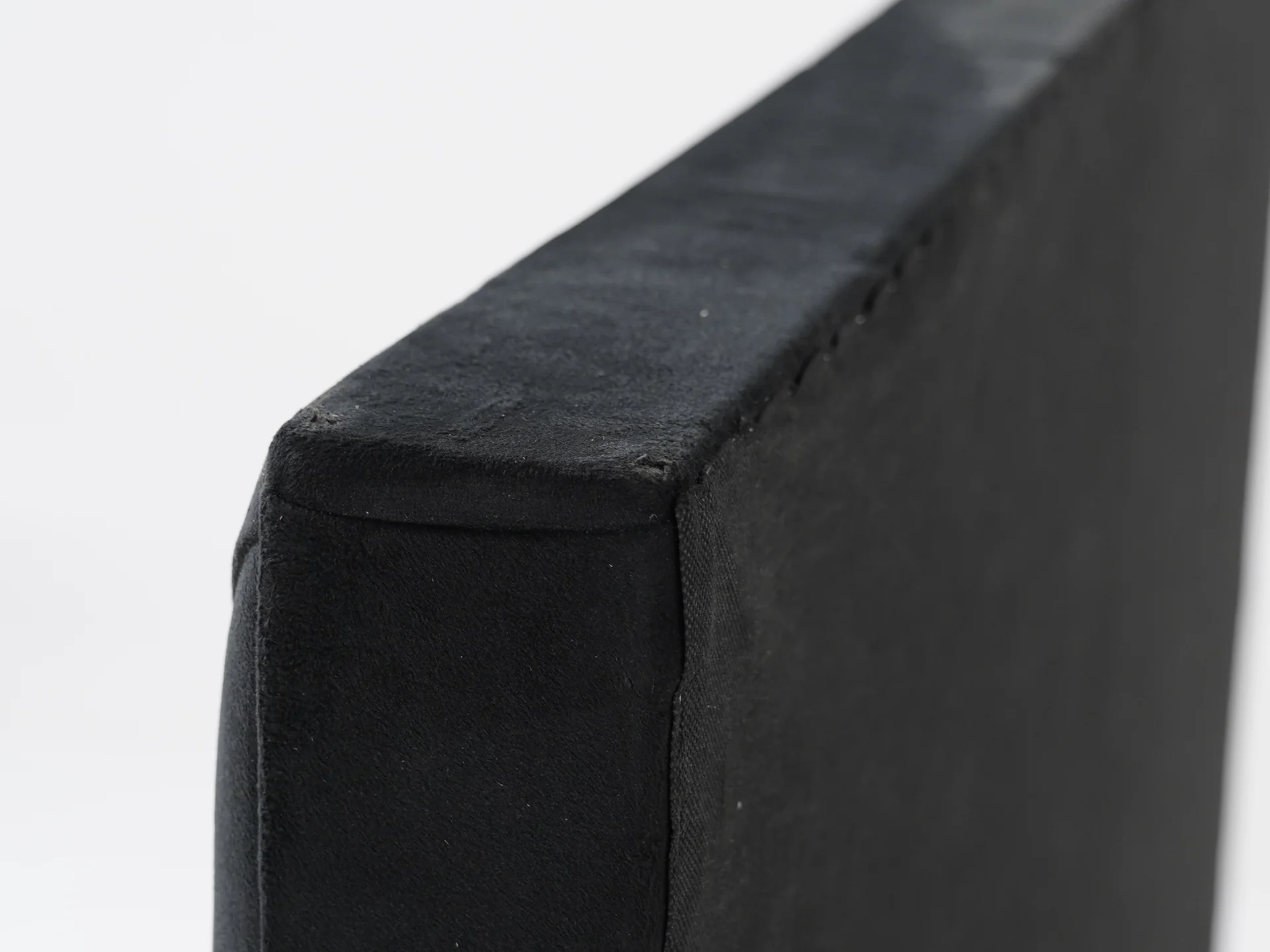 Black Plush Diamond Quilted Bed Frame | Slightly Worn Corner on Side Panel | Ex Display Bed in Like-New Condition - Image 10