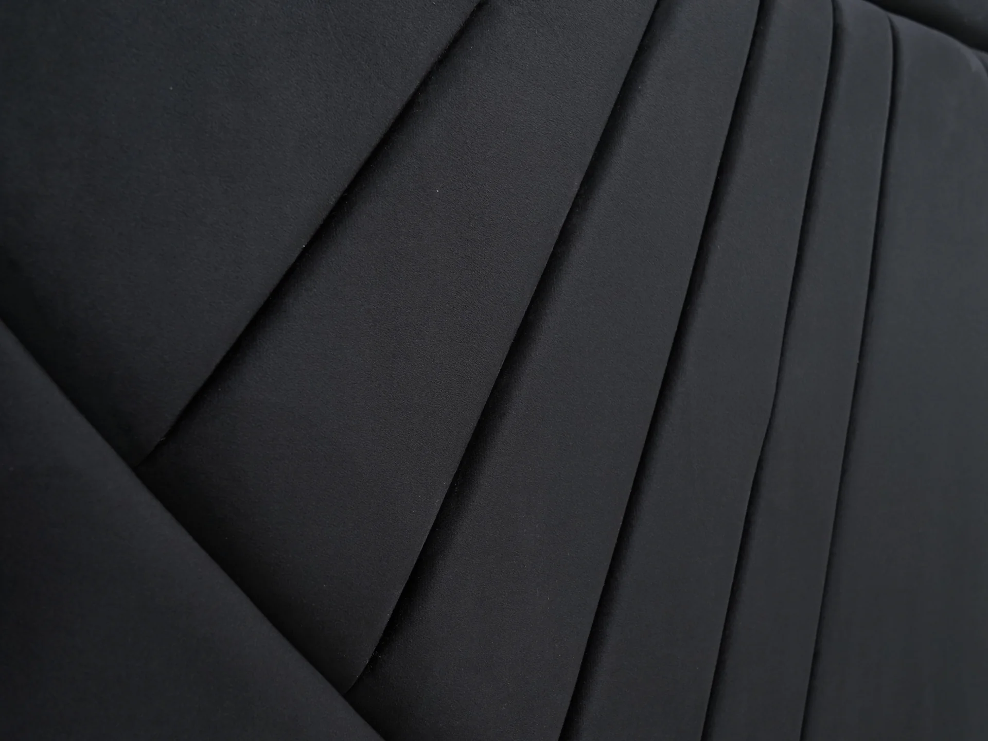 Black Plush Diamond Quilted Bed Frame | Slightly Worn Corner on Side Panel | Ex Display Bed in Like-New Condition - Image 3