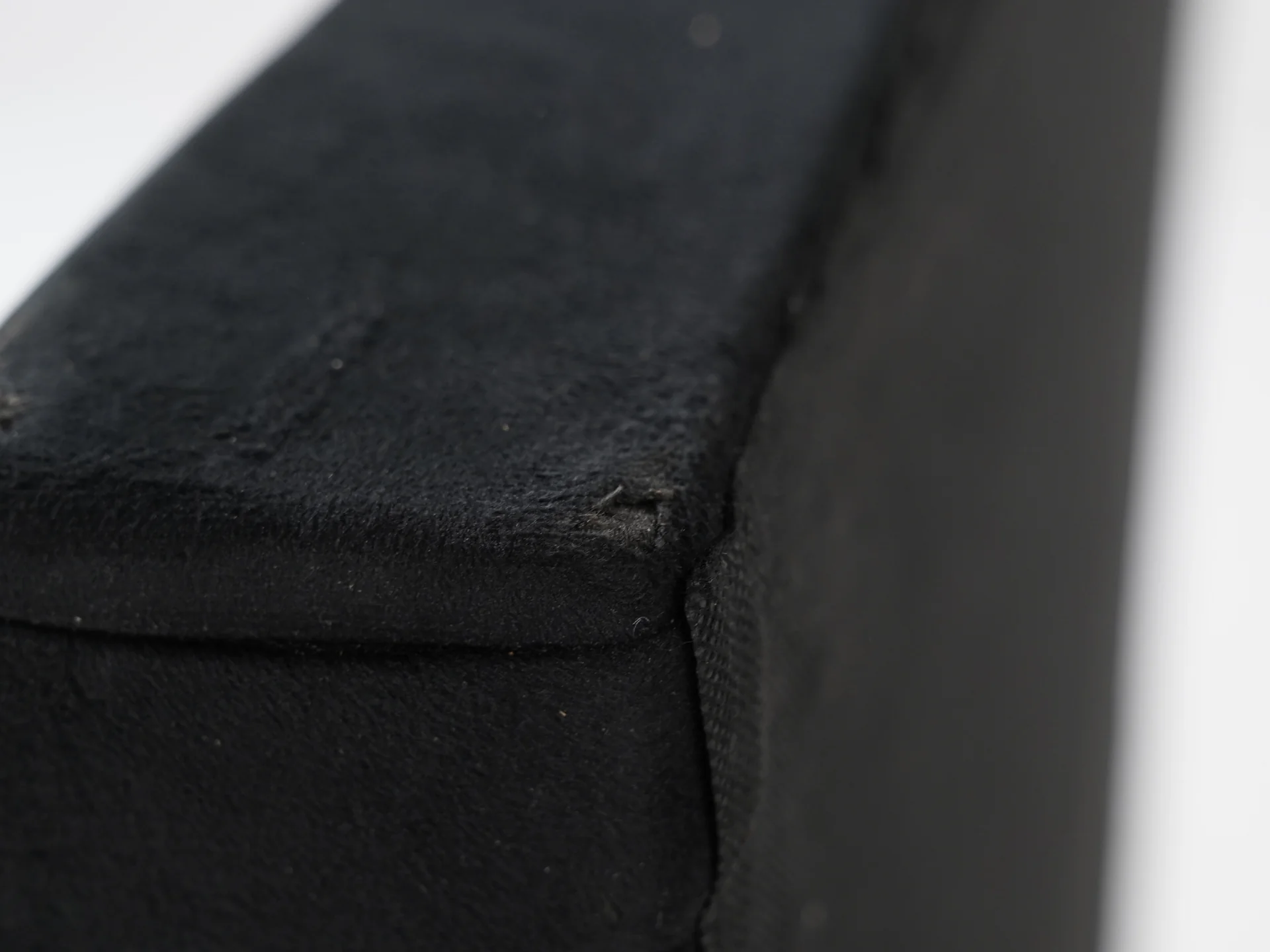 Black Plush Diamond Quilted Bed Frame | Slightly Worn Corner on Side Panel | Ex Display Bed in Like-New Condition - Image 8