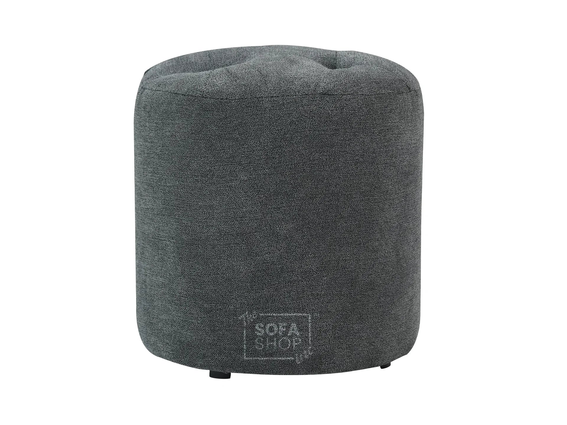 Fabric Small Footstool in Dark Grey - Vaneto - Image 5
