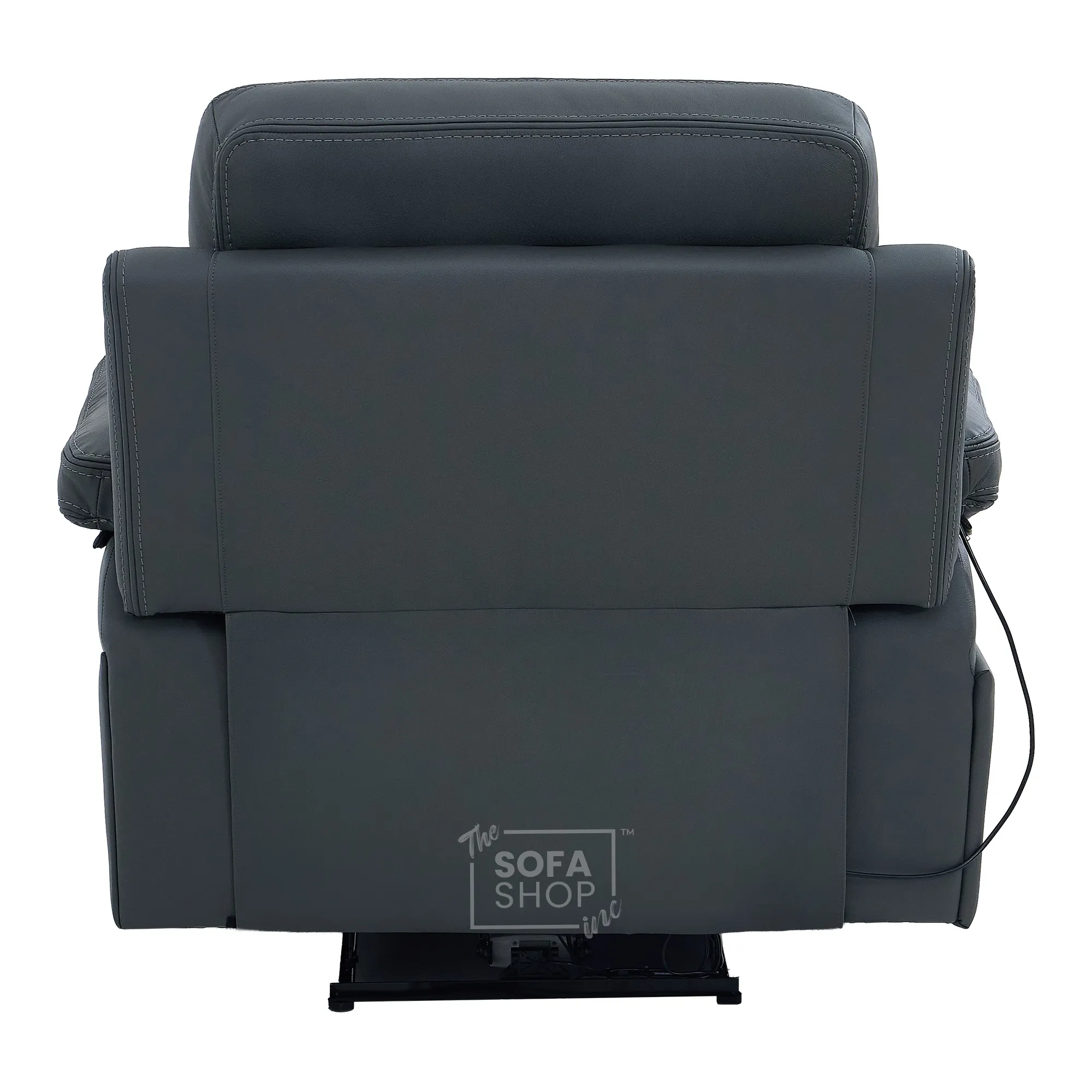 3+1 Electric Recliner Sofa Suite in Grey Real Leather | Hi-Tech Cinema Set with Power Recline, Power Headrests, Bluetooth Speaker, Storage Drawer  | Sicily | The Sofa Shop - Image 37